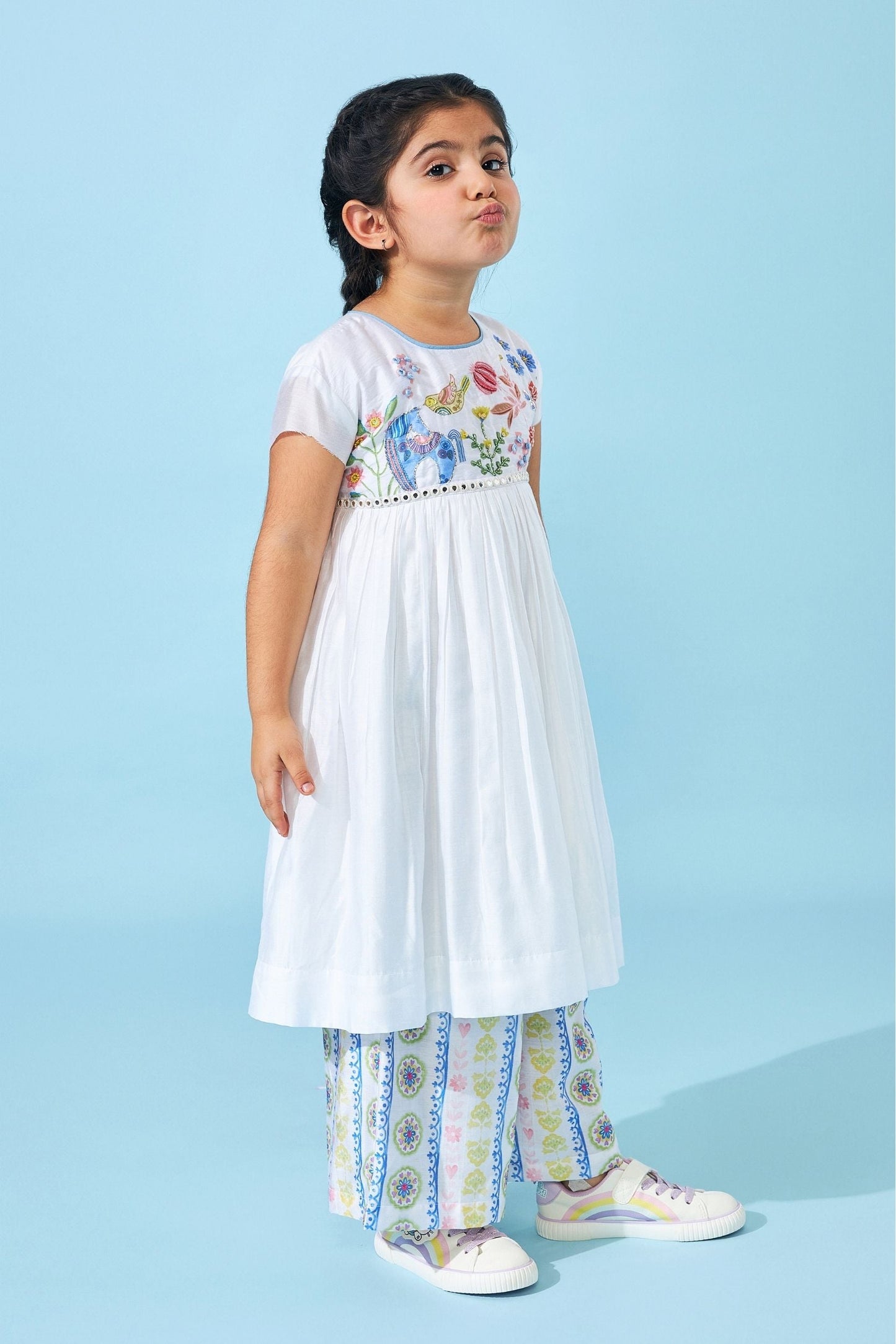Ella Mae Embellished Girls Coord ( Set Of 2 pcs)
