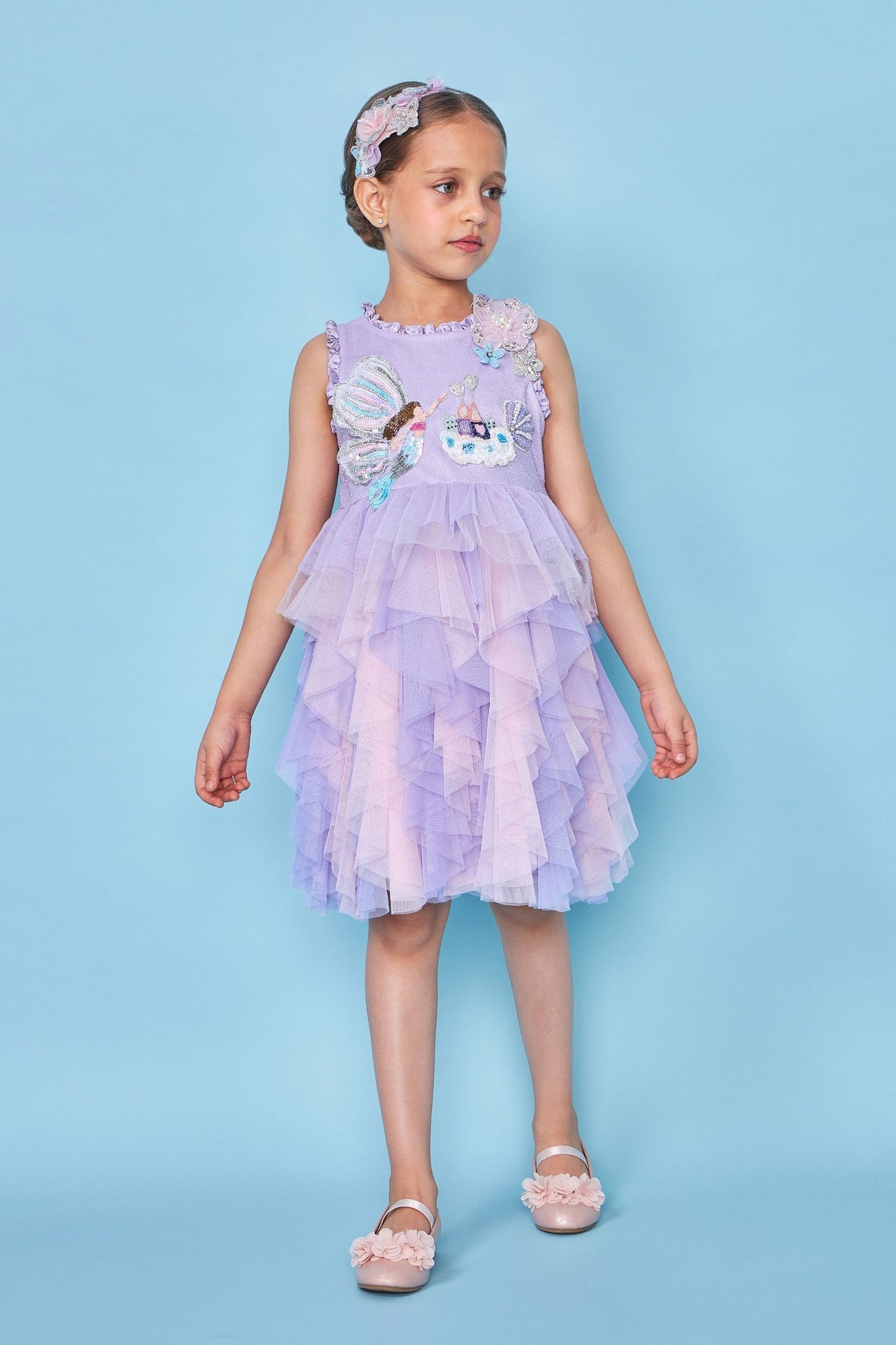 Ariel Embellished Kids Dress