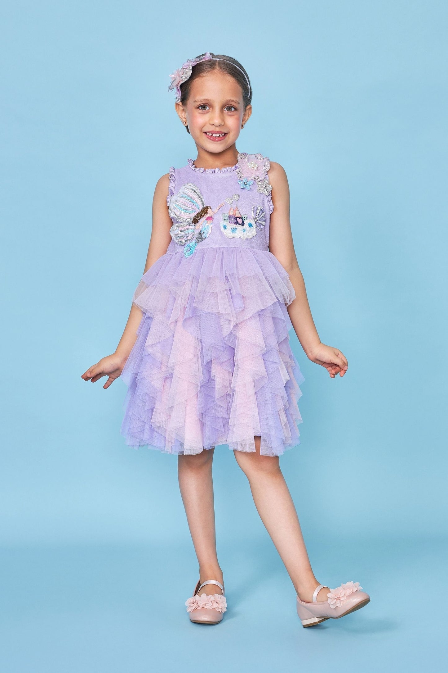 Ariel Embellished Kids Dress