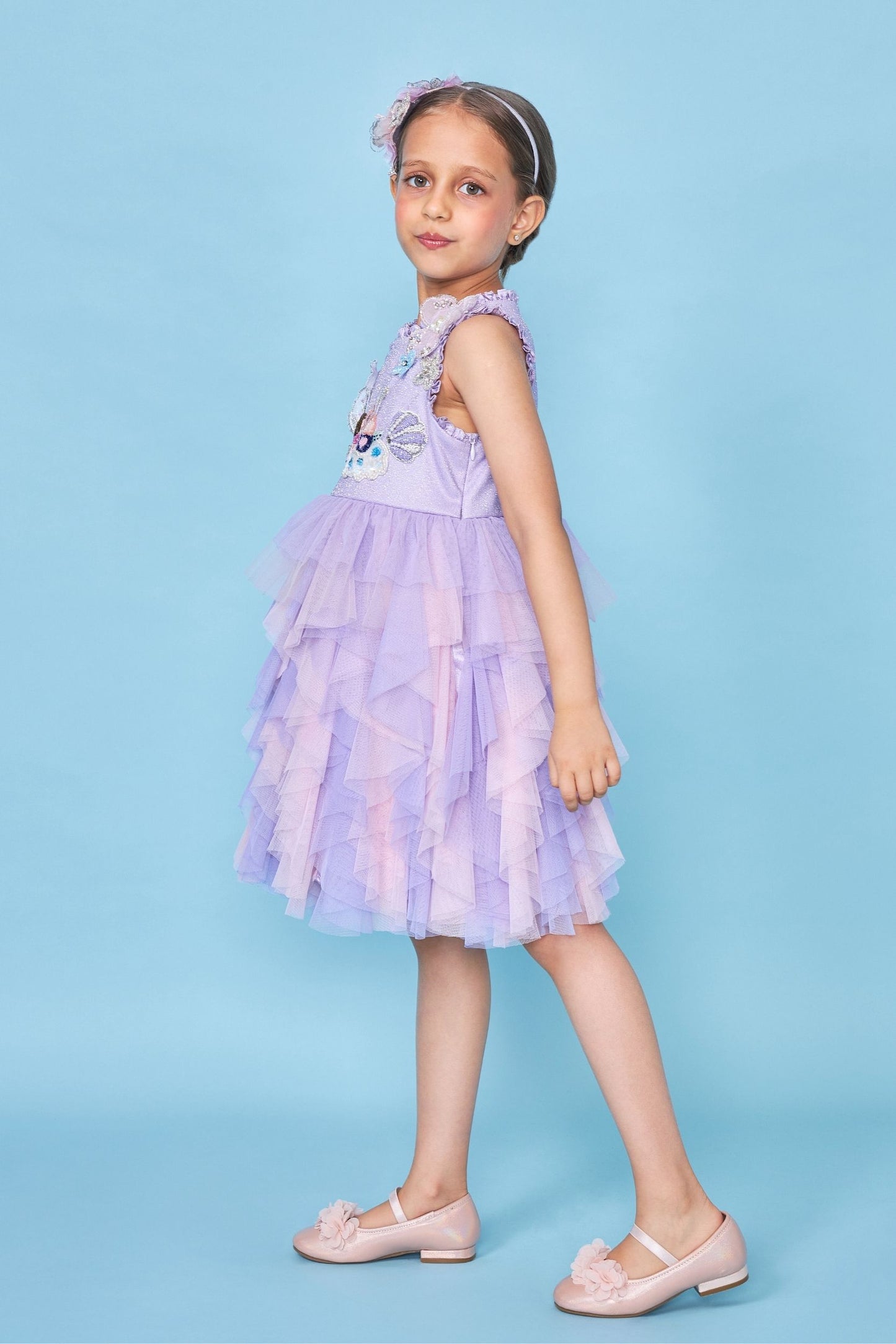 Ariel Embellished Kids Dress