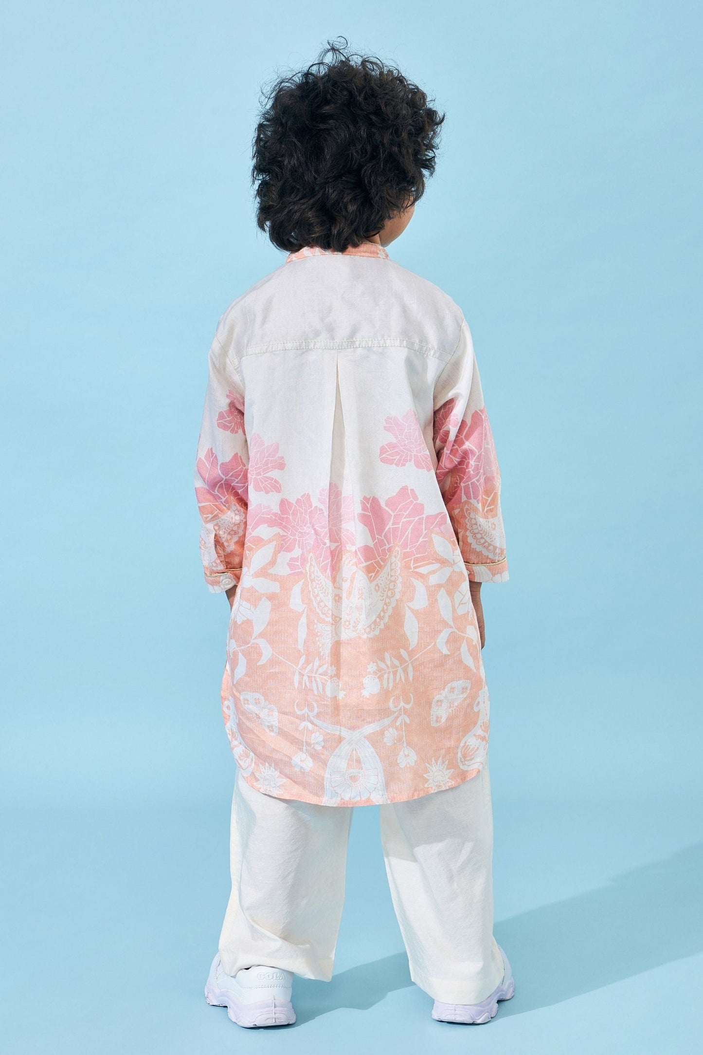 Poppy Cream Boys Kurta Set (Set of 2 pcs)