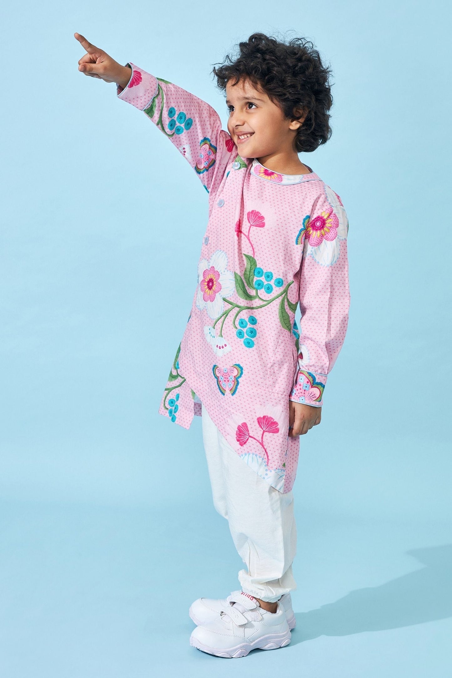 Raya Pink Boys Kurta Set (Set of 2 pcs)