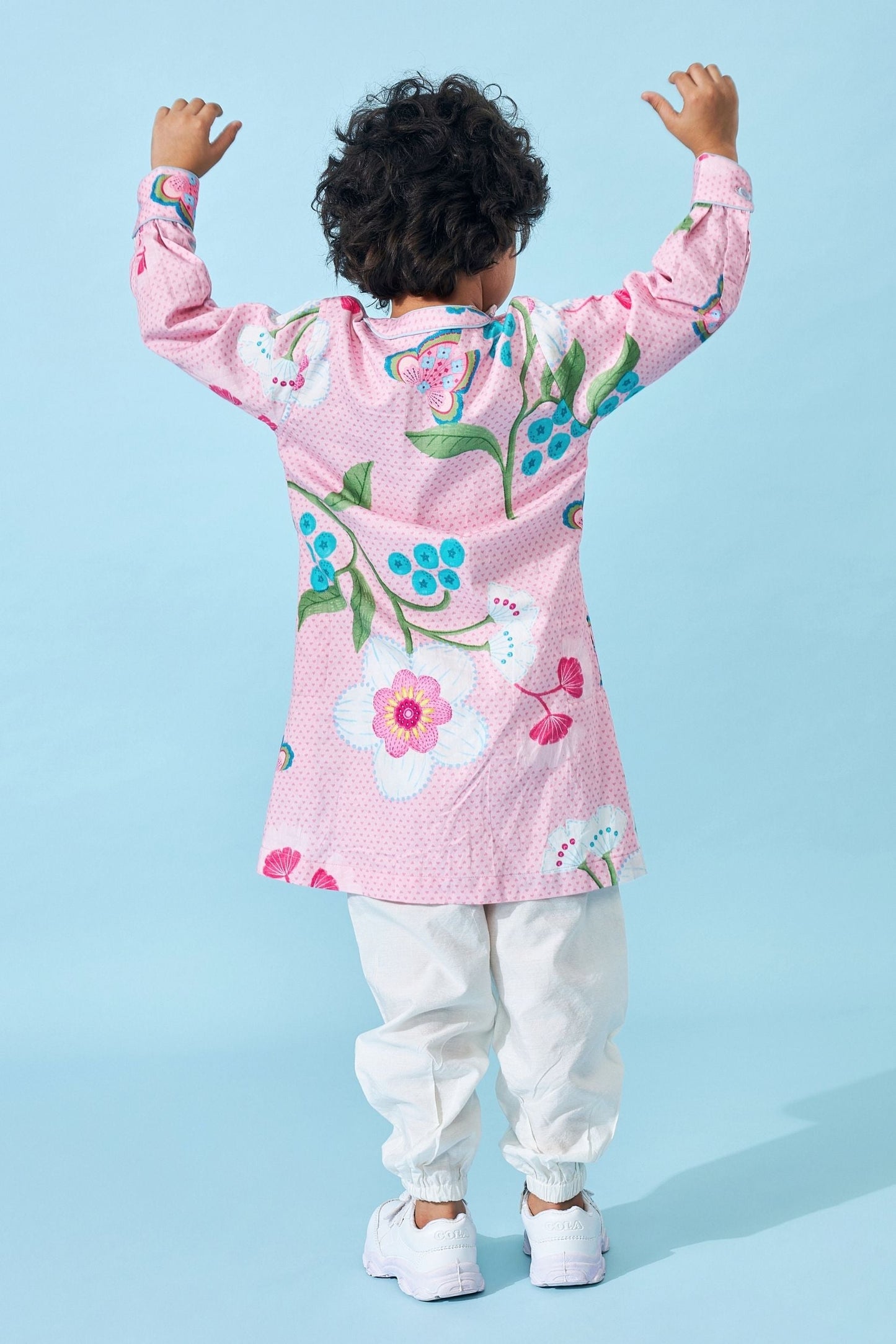 Raya Pink Boys Kurta Set (Set of 2 pcs)