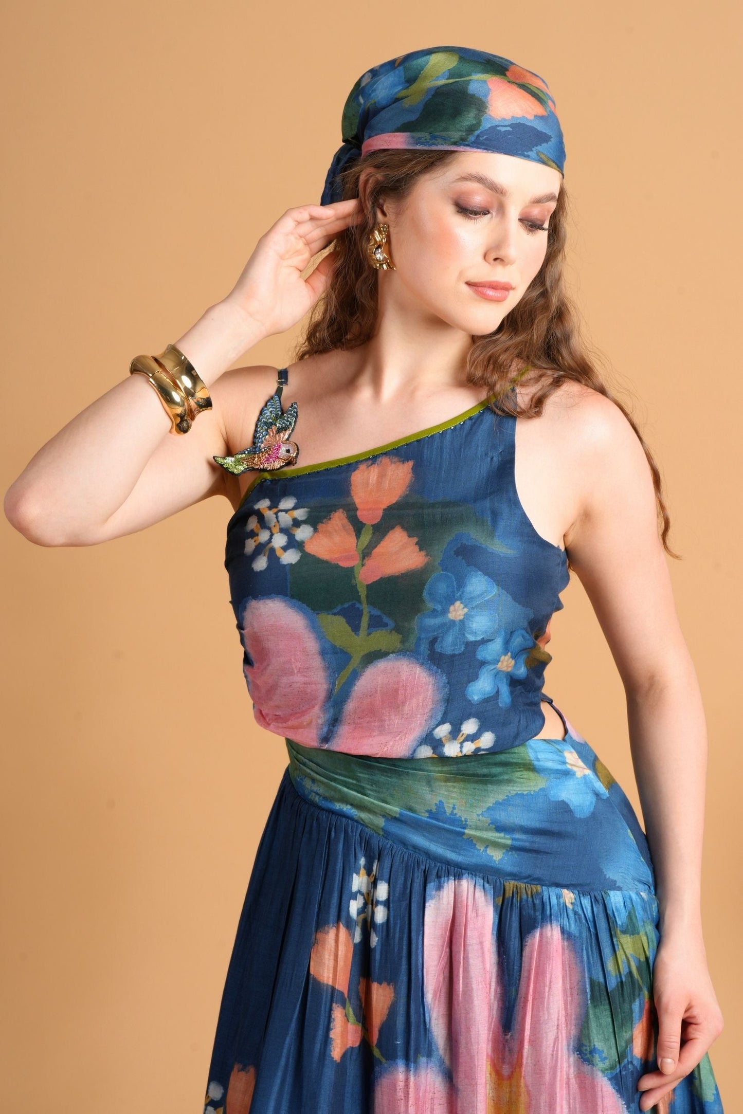 Iris Bloom Bird Dress & Flared Dress Twinning Set