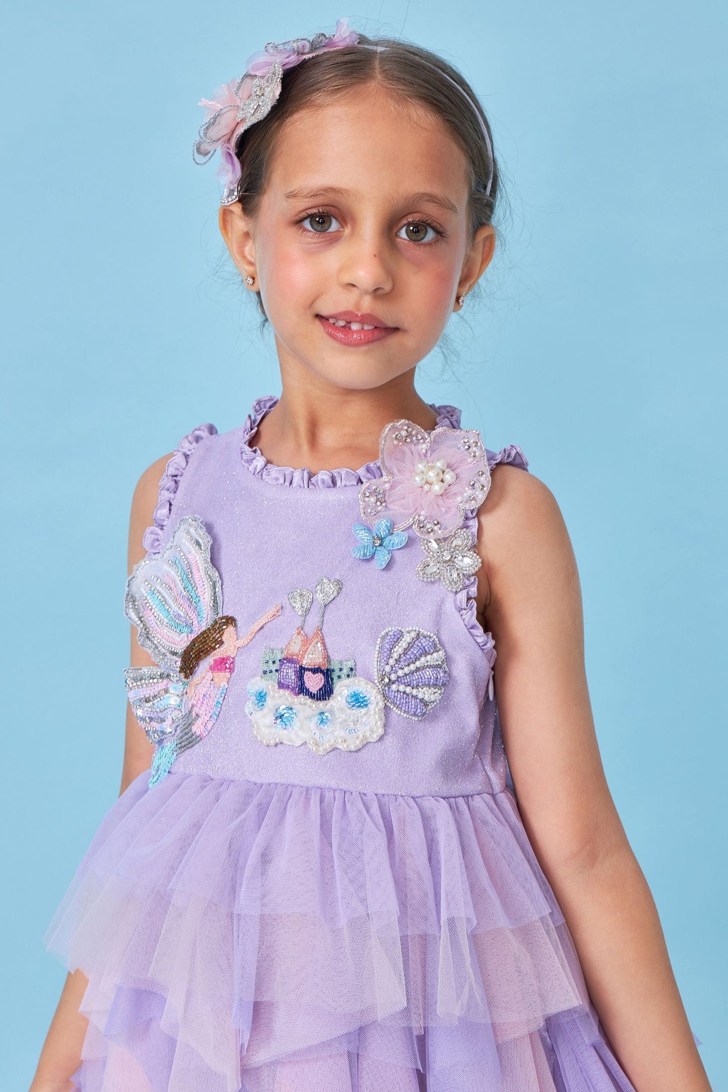 Ariel Embellished Kids Dress