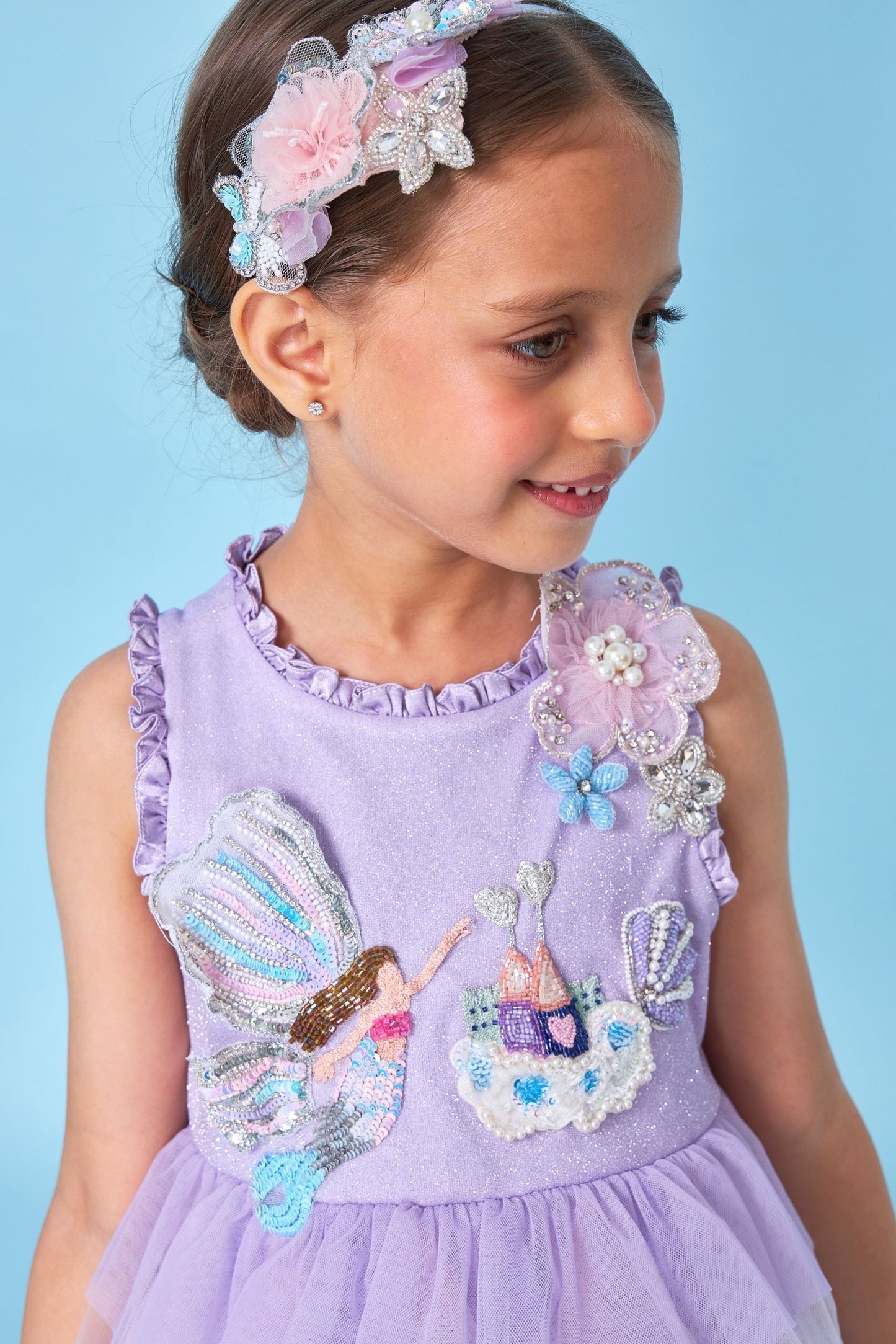 Ariel Embellished Kids Dress