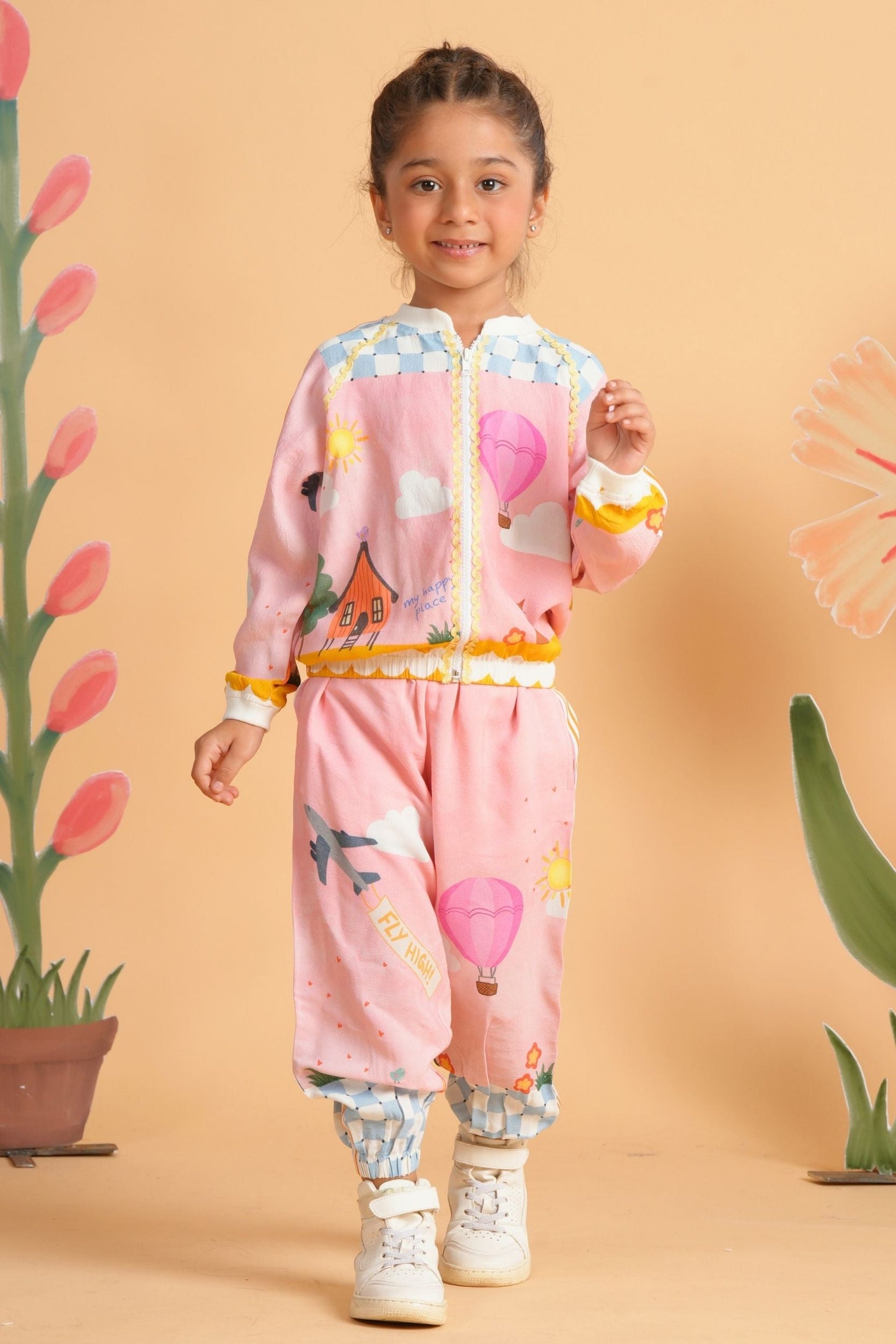 My Happy Place Girls Joggers Suit