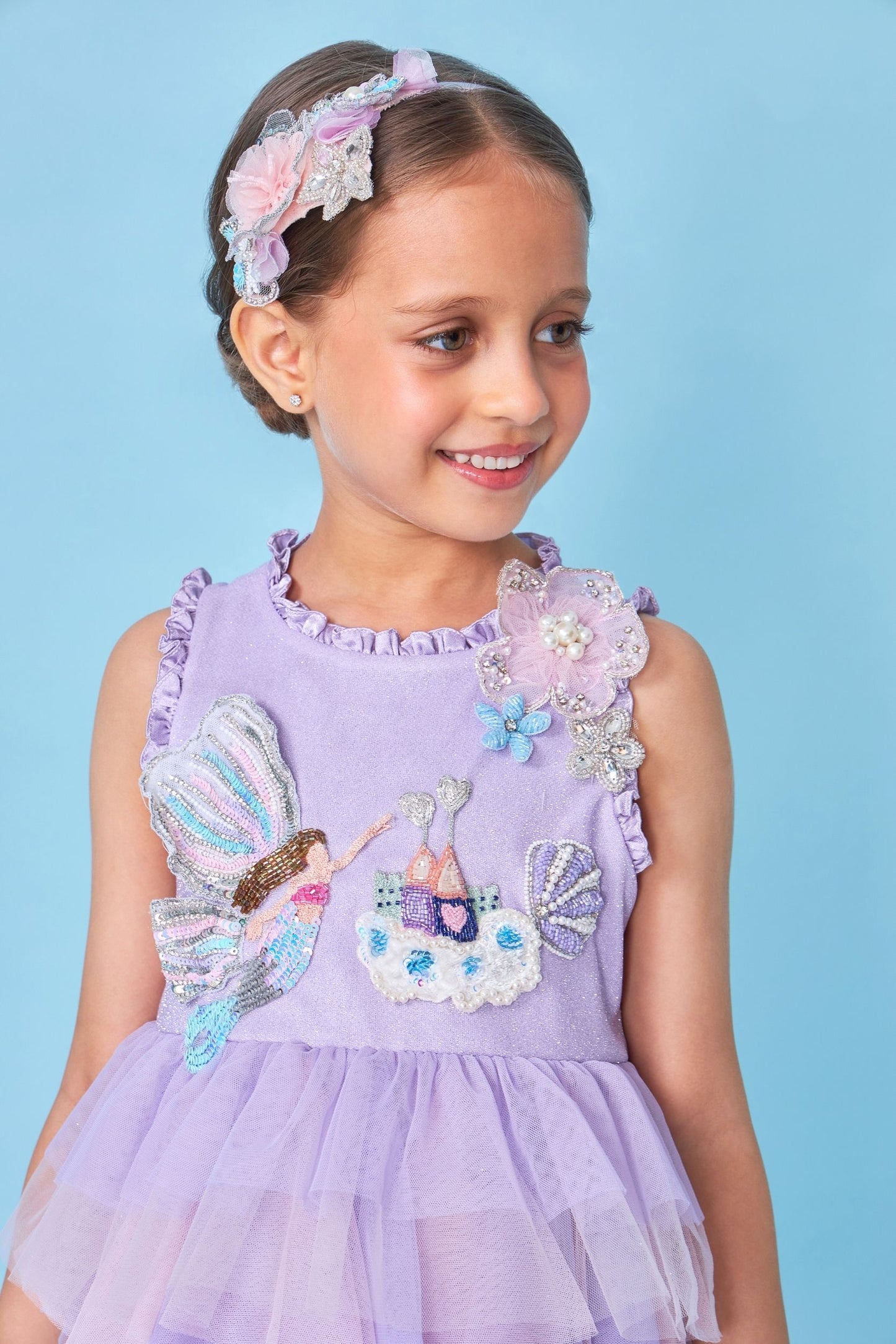 Ariel Embellished Kids Dress