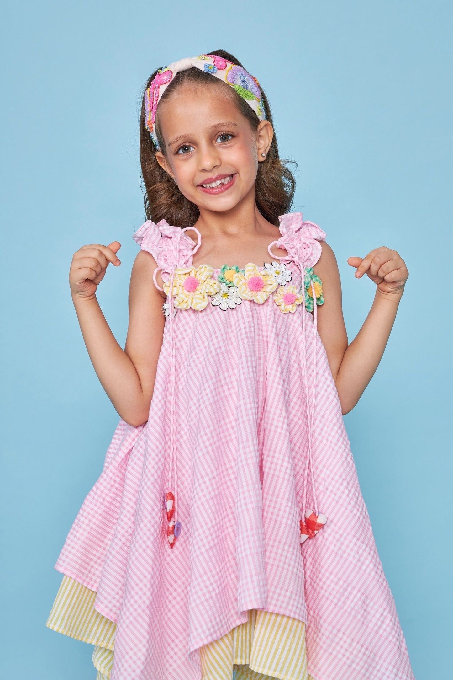 Pink Handkerchief Kids Corsages Dress