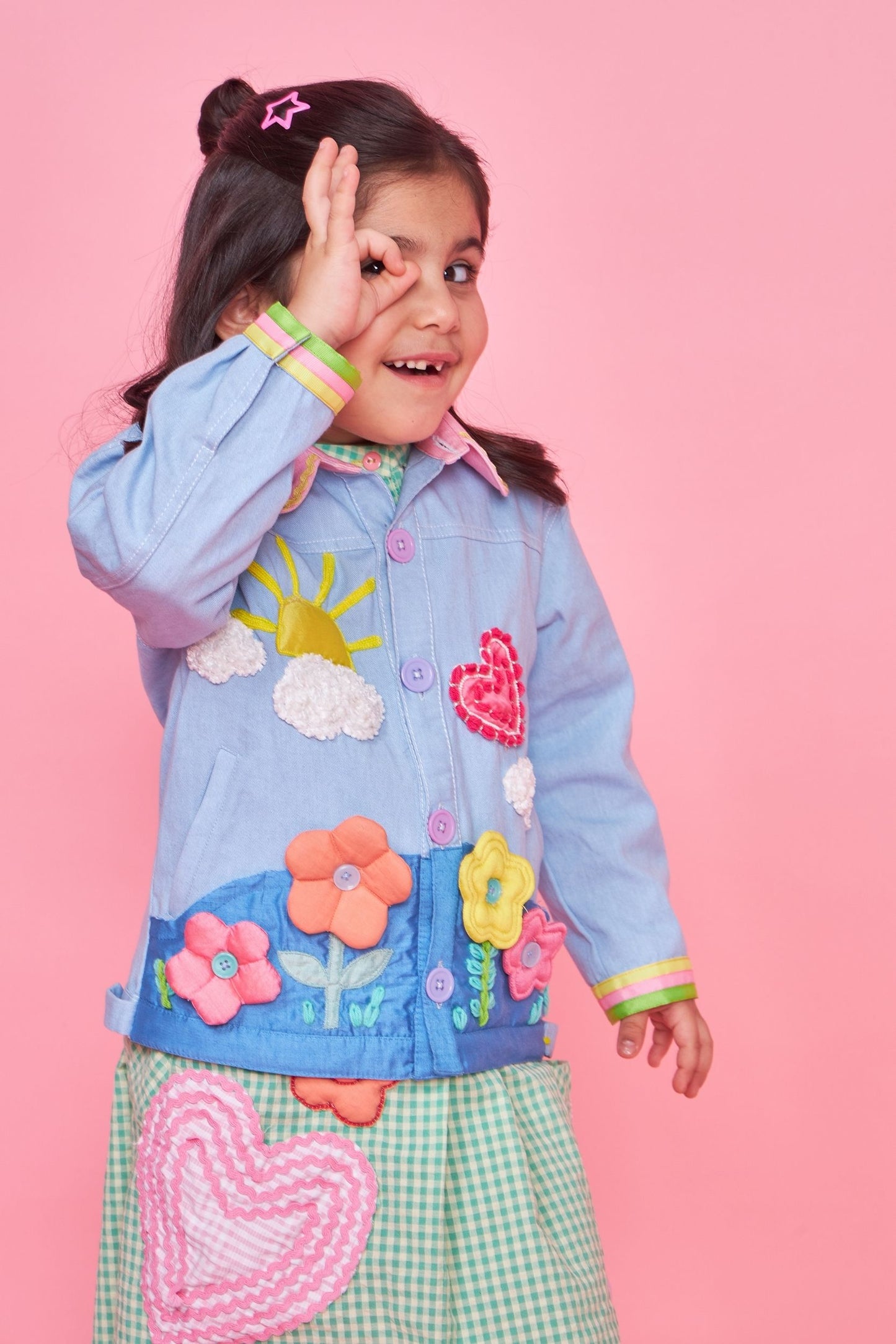 Sunny Sky Embroidered Kids Jacket 1 pc