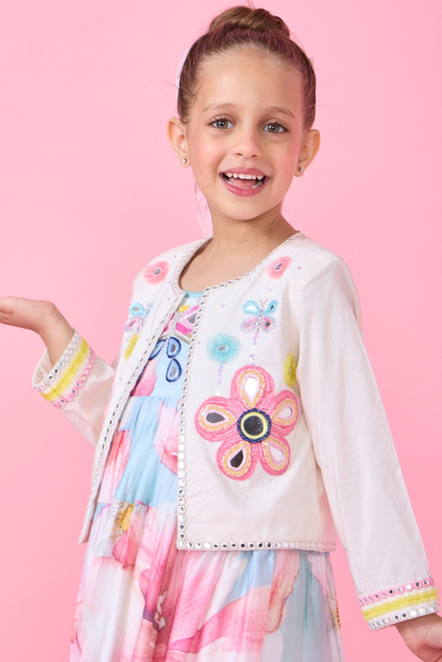 Flora Girls Embellished Jacket
