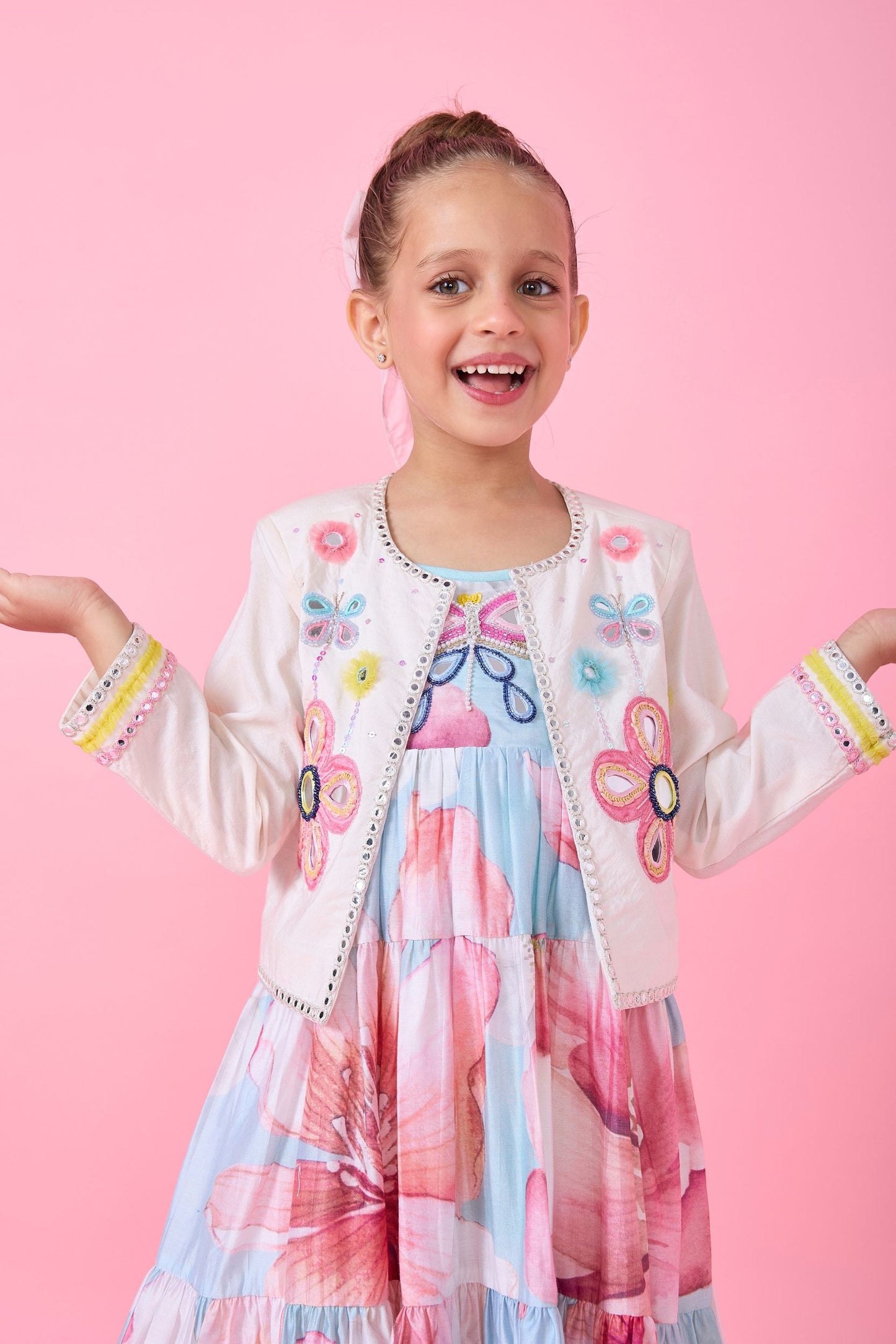 Flora Girls Embellished Jacket