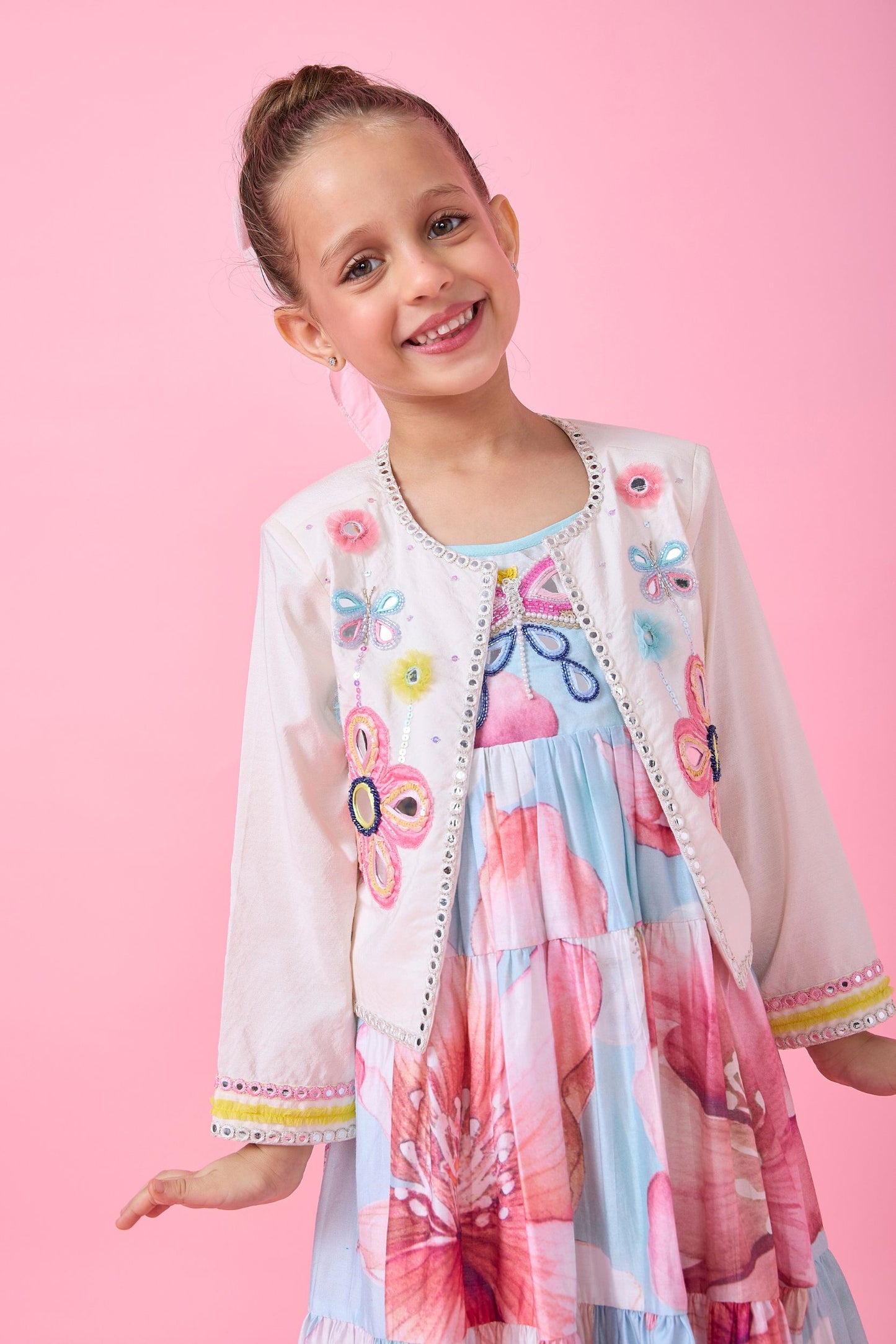 Flora Girls Embellished Jacket
