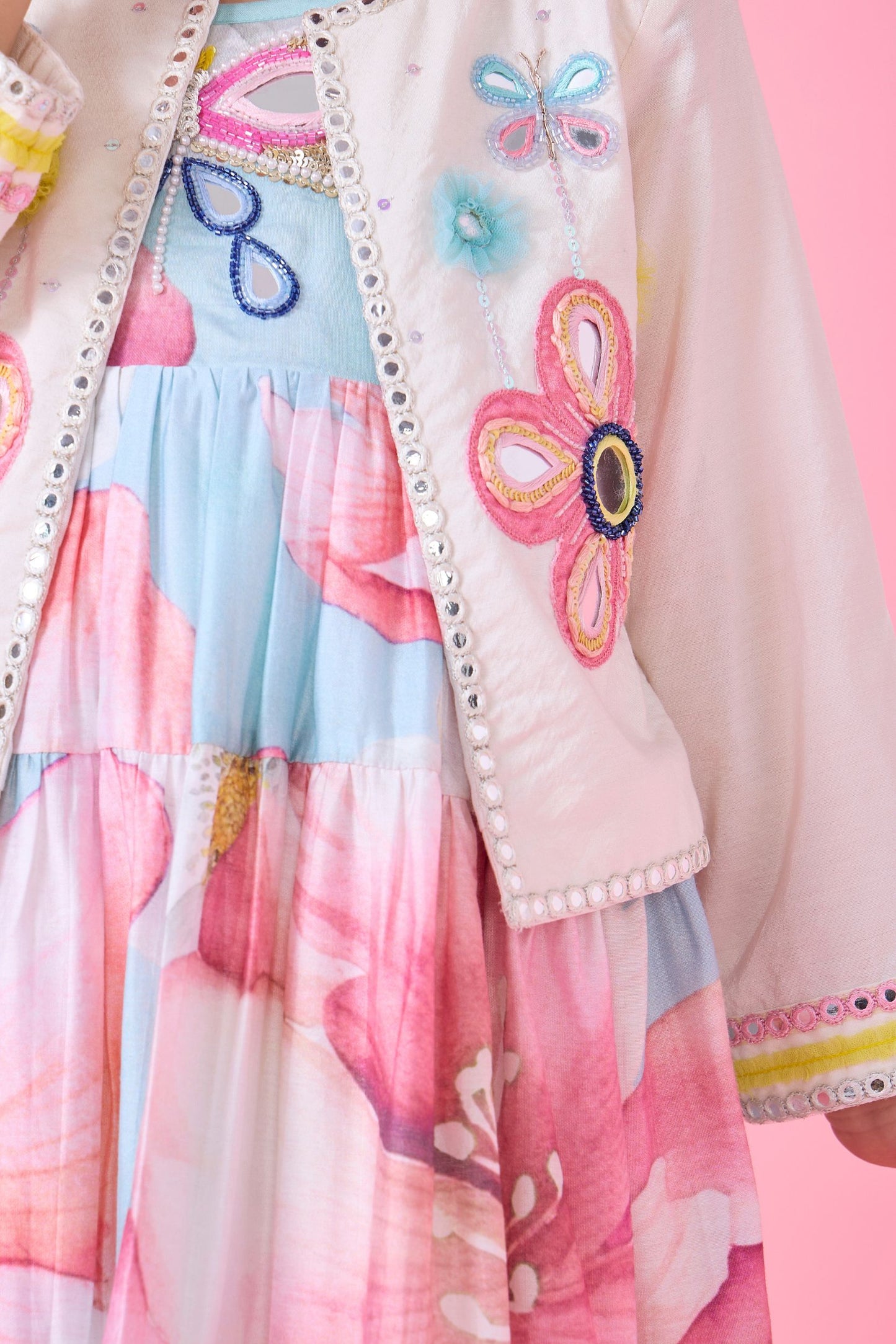 Flora Girls Embellished Jacket