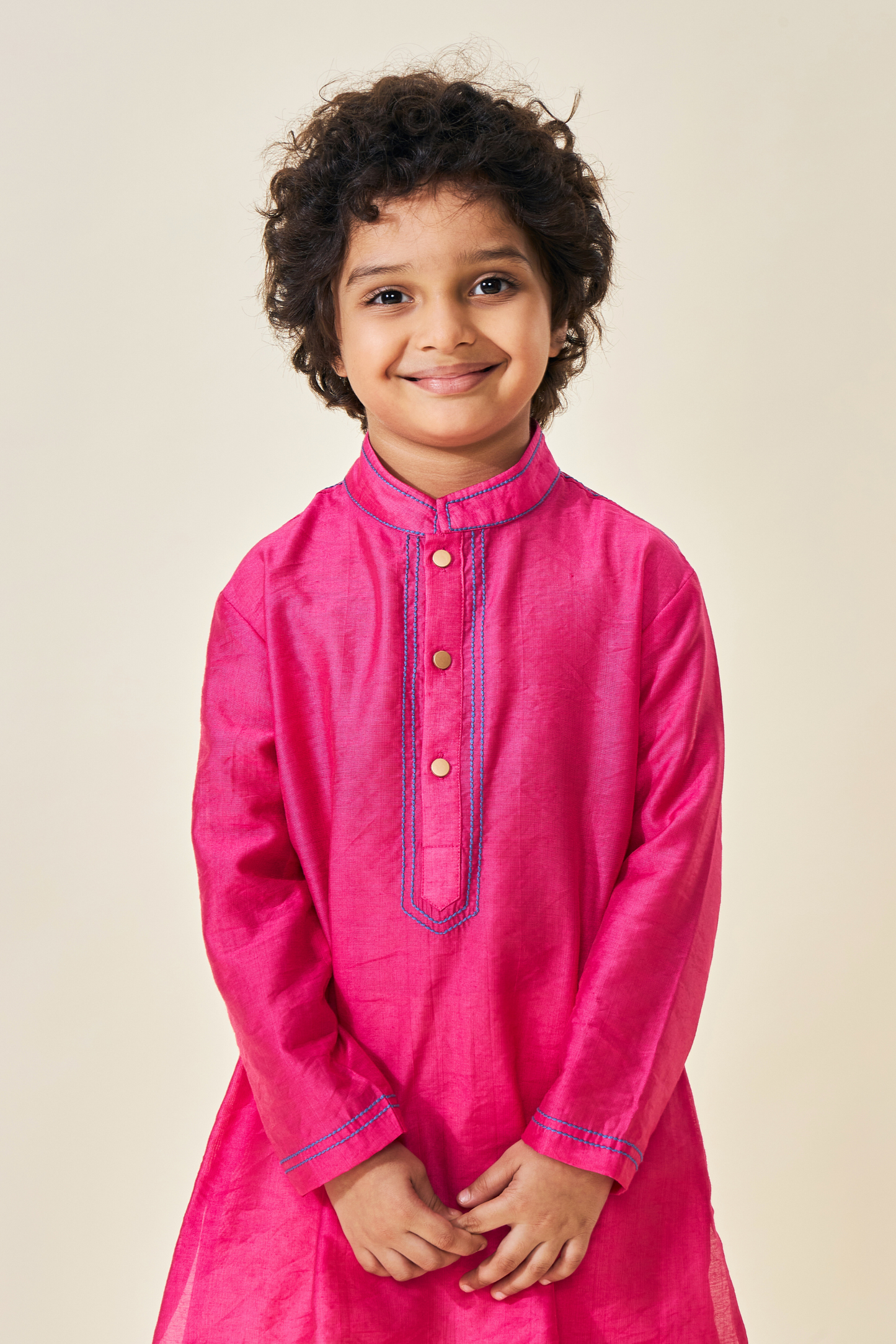 Rumi Plum Boys Embellished Kurta & Jacket (Set of 3 pcs)