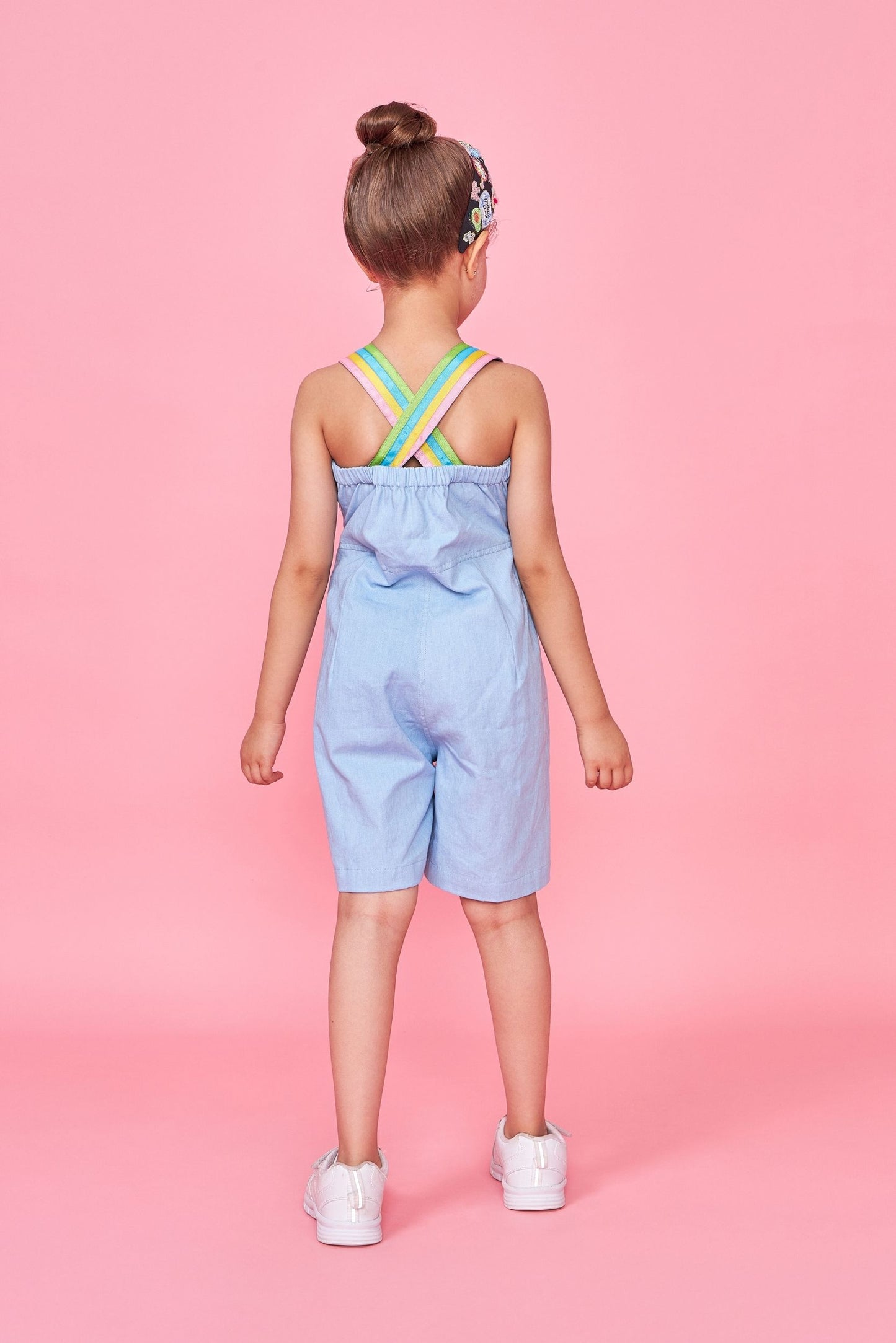 Sunny Sky Embroidered Kids Playsuit