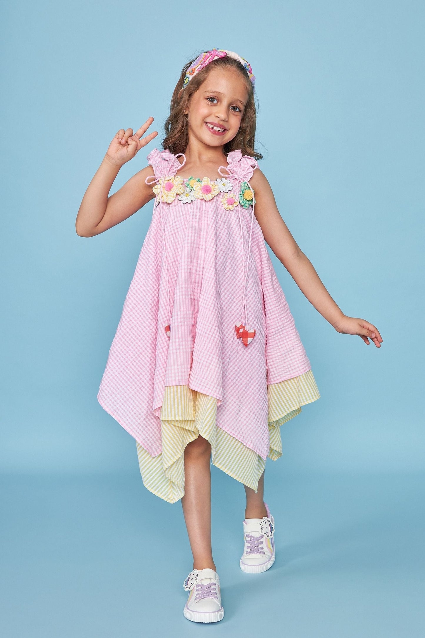 Pink Handkerchief Kids Corsages Dress