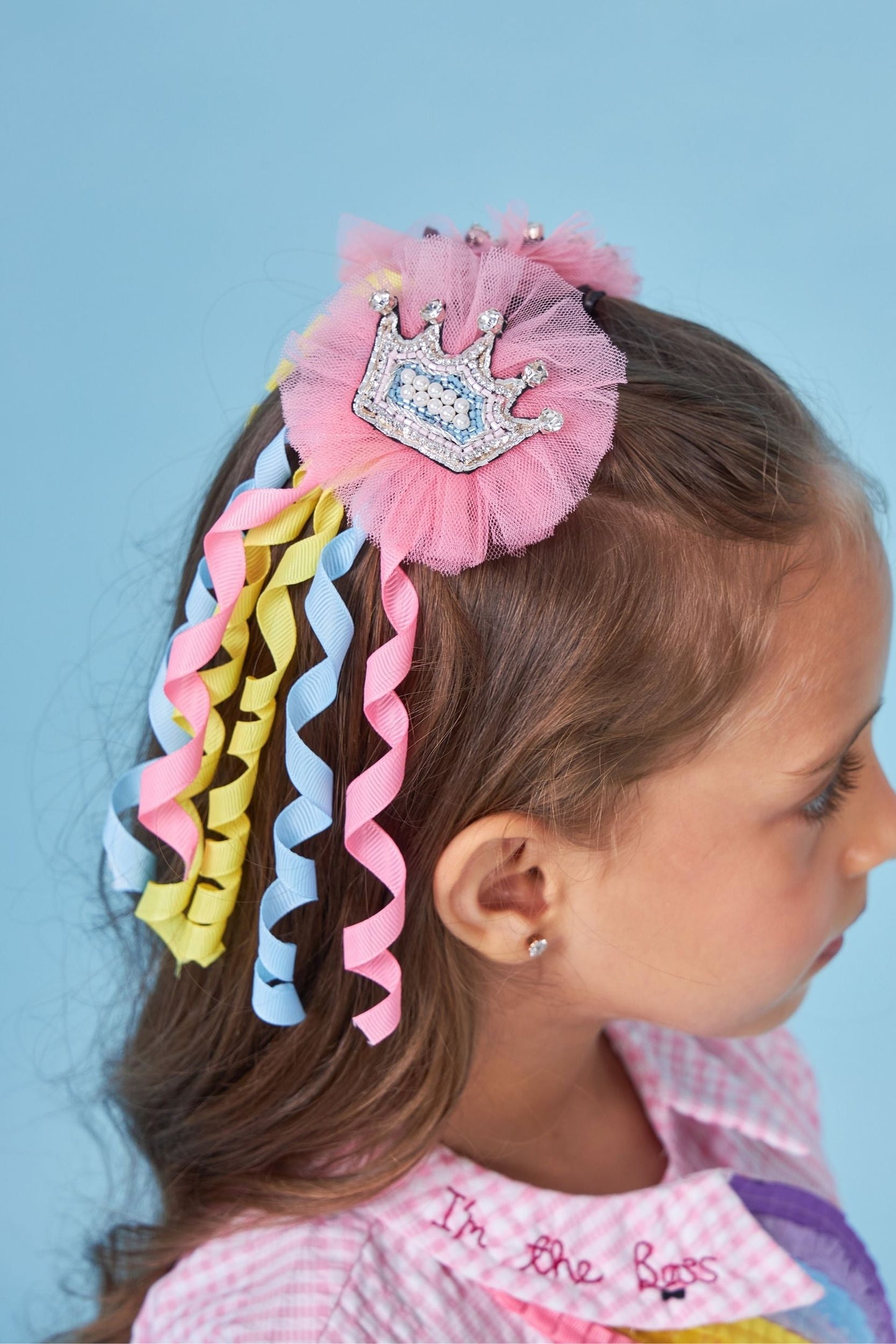 Pink Rainbow Kids Embroidered Coord Set