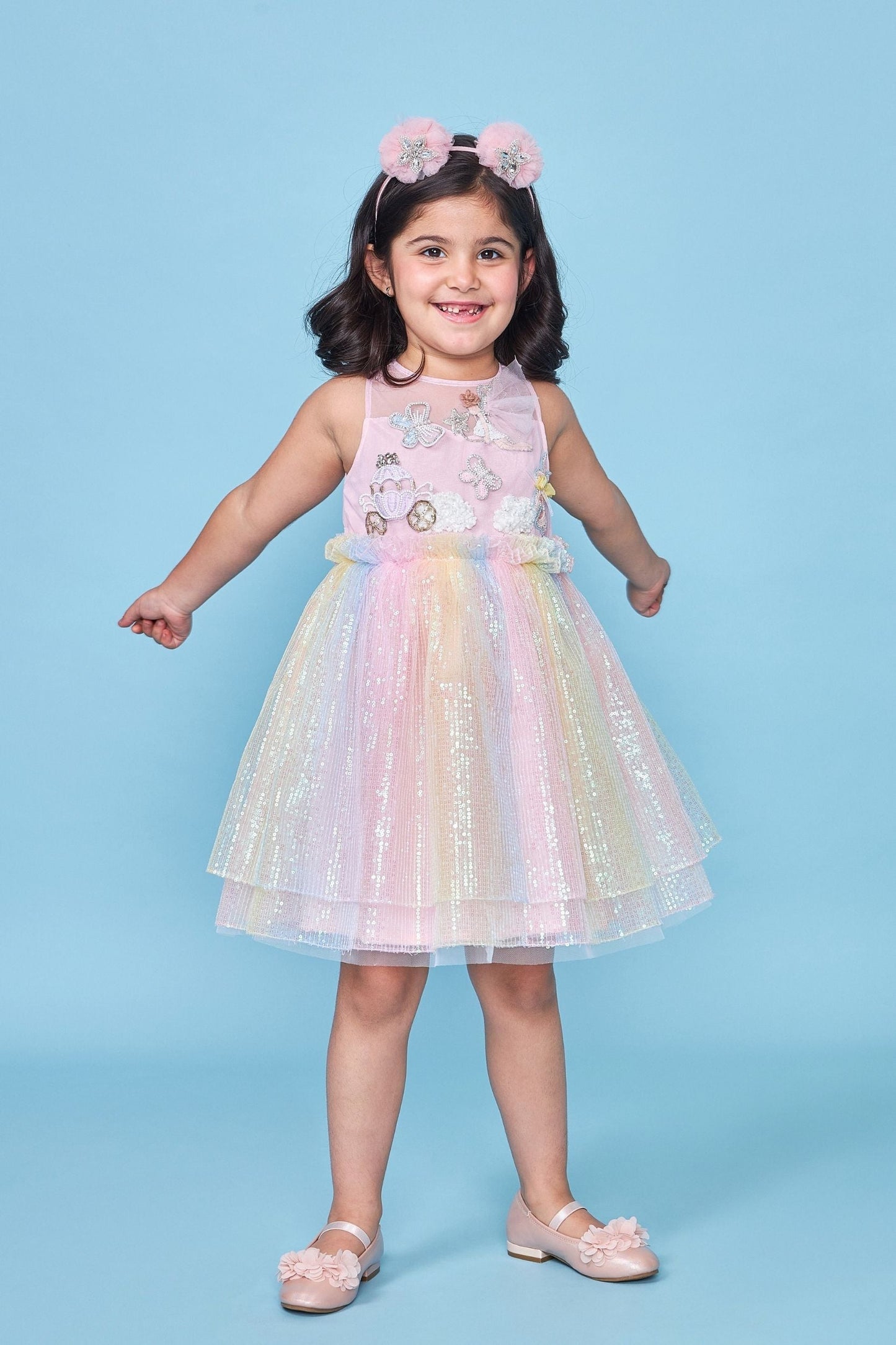 Hazel Fairytale Embellished Kids Dress
