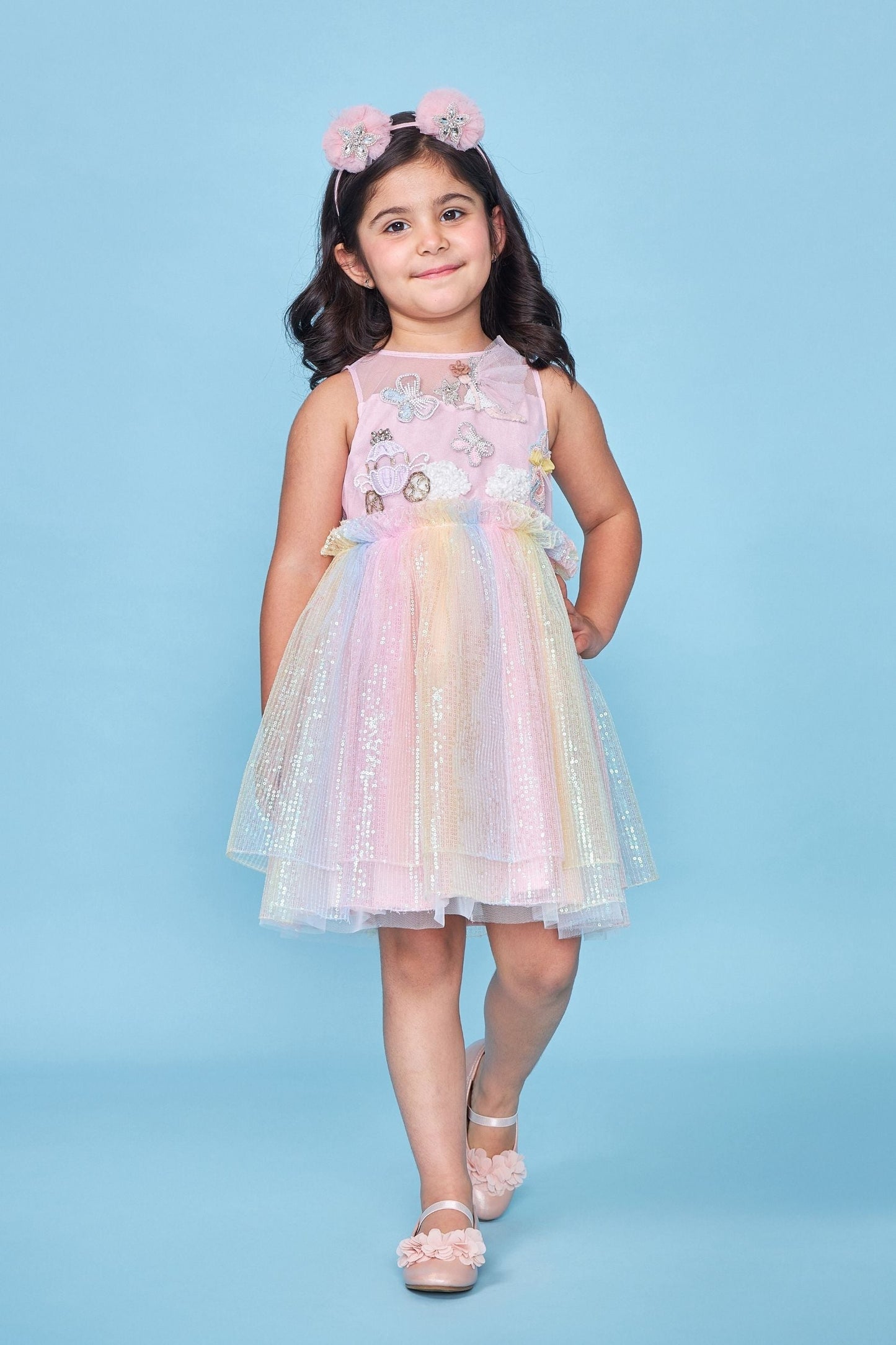 Hazel Fairytale Embellished Kids Dress