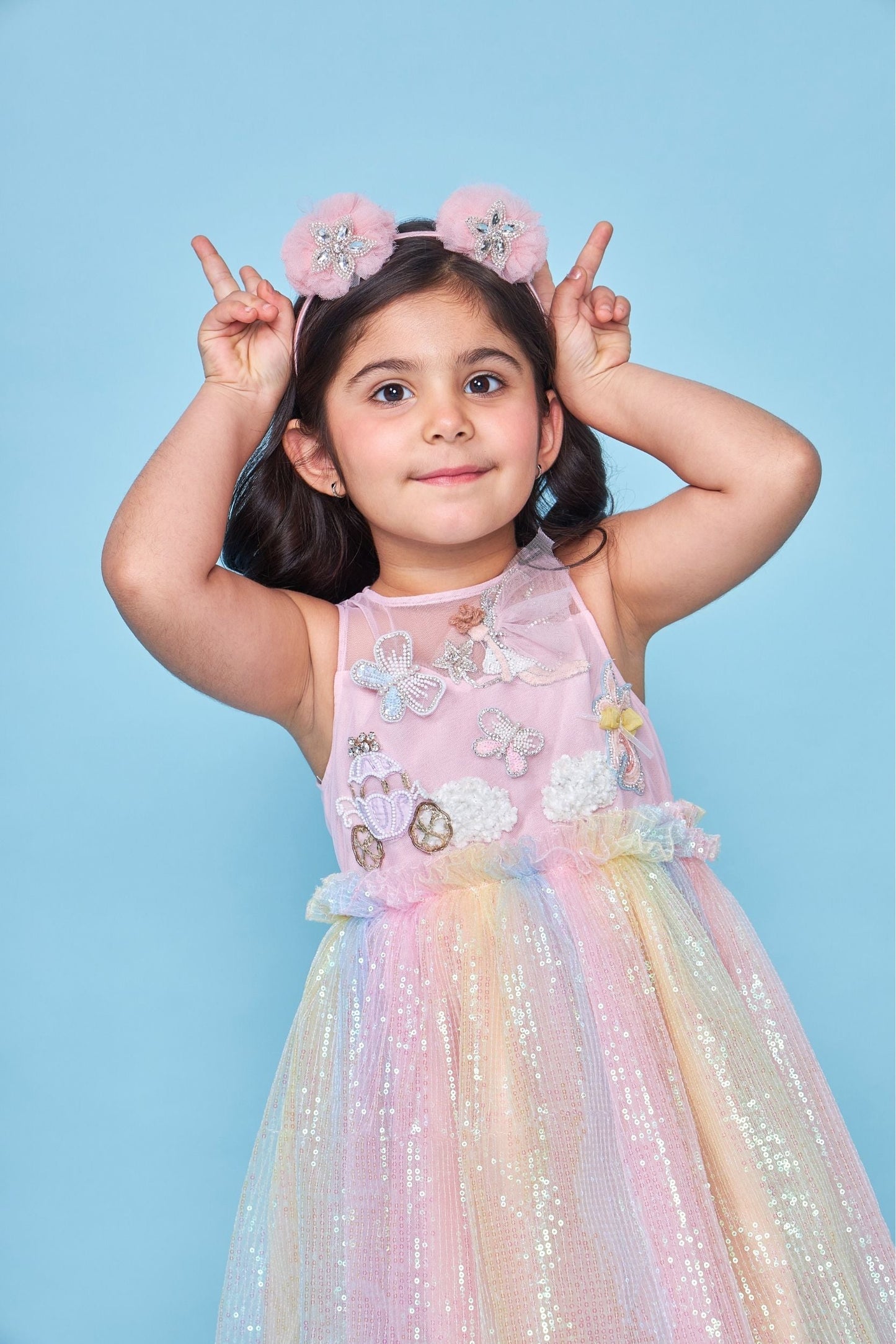Hazel Fairytale Embellished Kids Dress