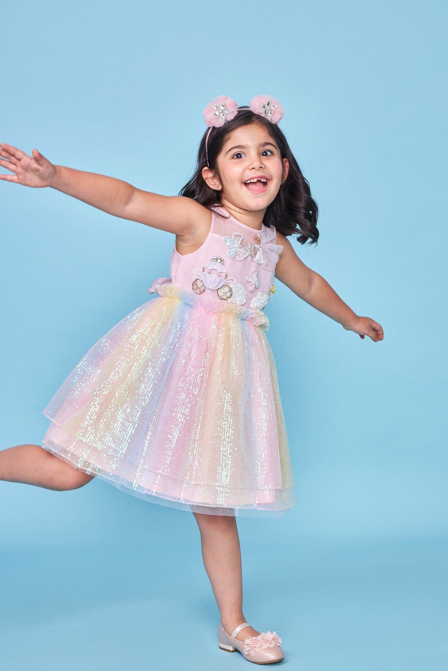 Hazel Fairytale Embellished Kids Dress