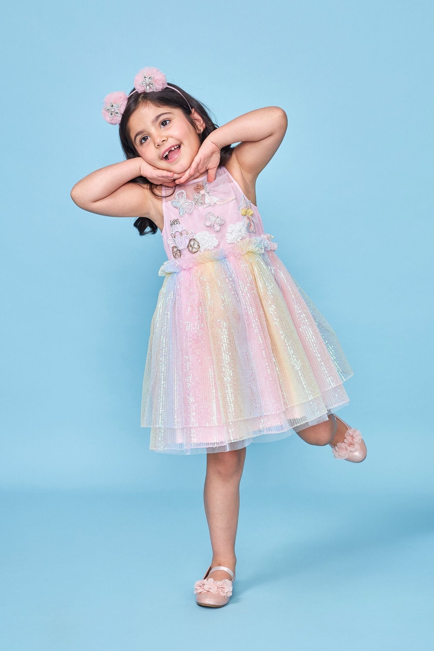 Hazel Fairytale Embellished Kids Dress