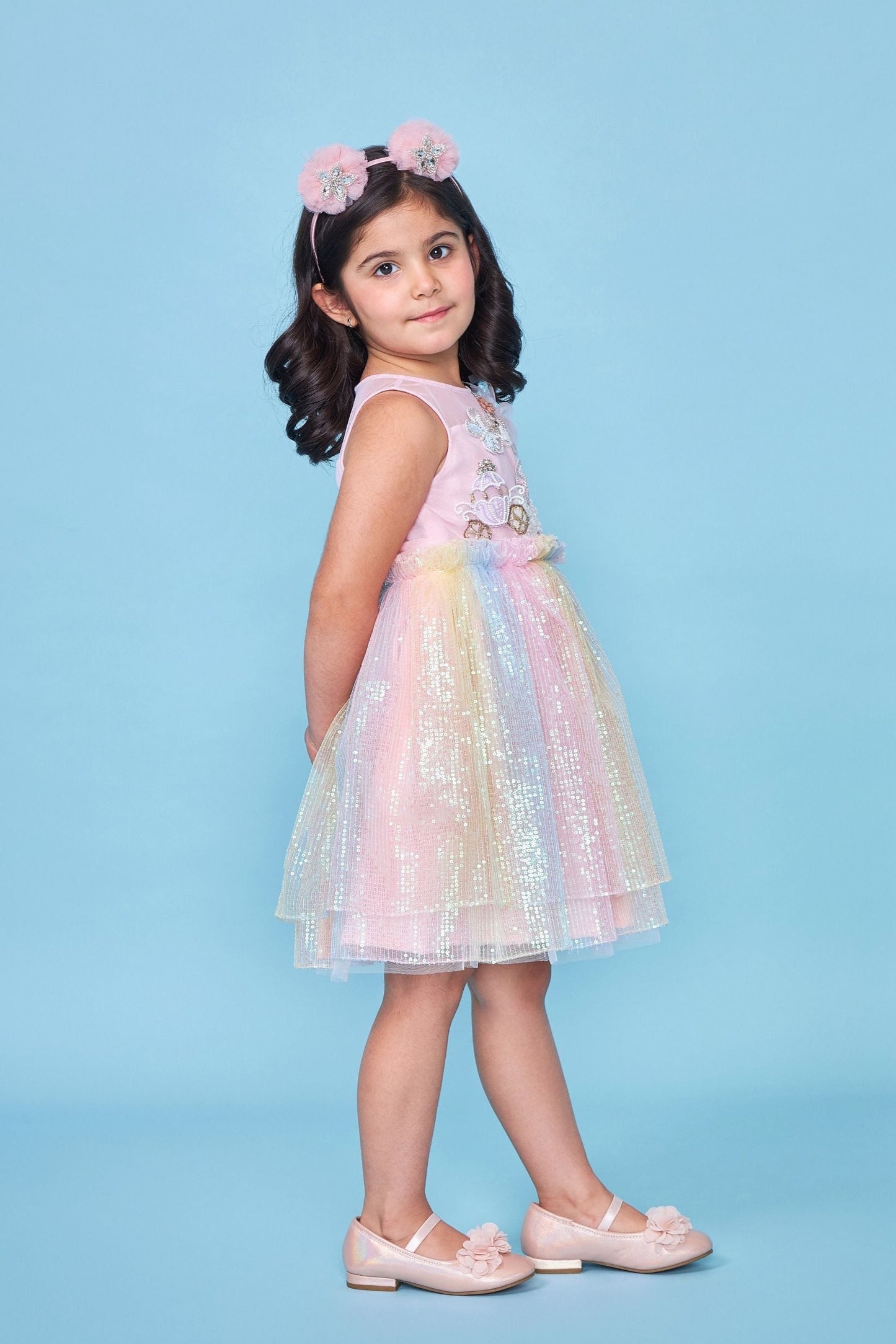 Hazel Fairytale Embellished Kids Dress