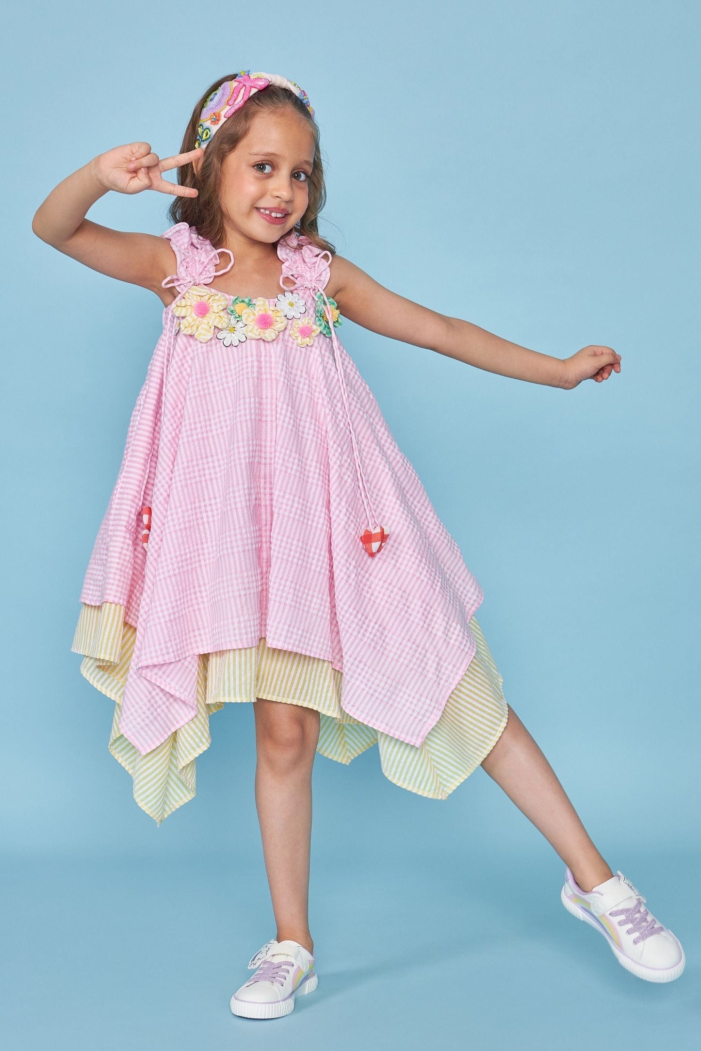 Pink Handkerchief Kids Corsages Dress