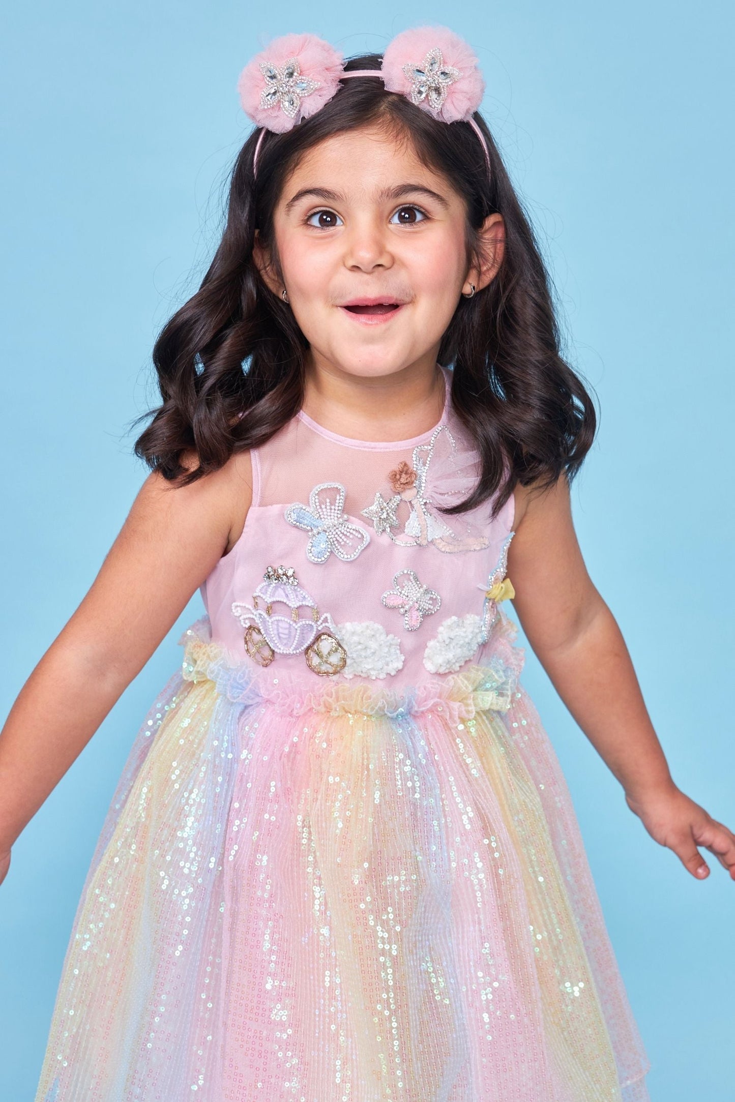 Hazel Fairytale Embellished Kids Dress