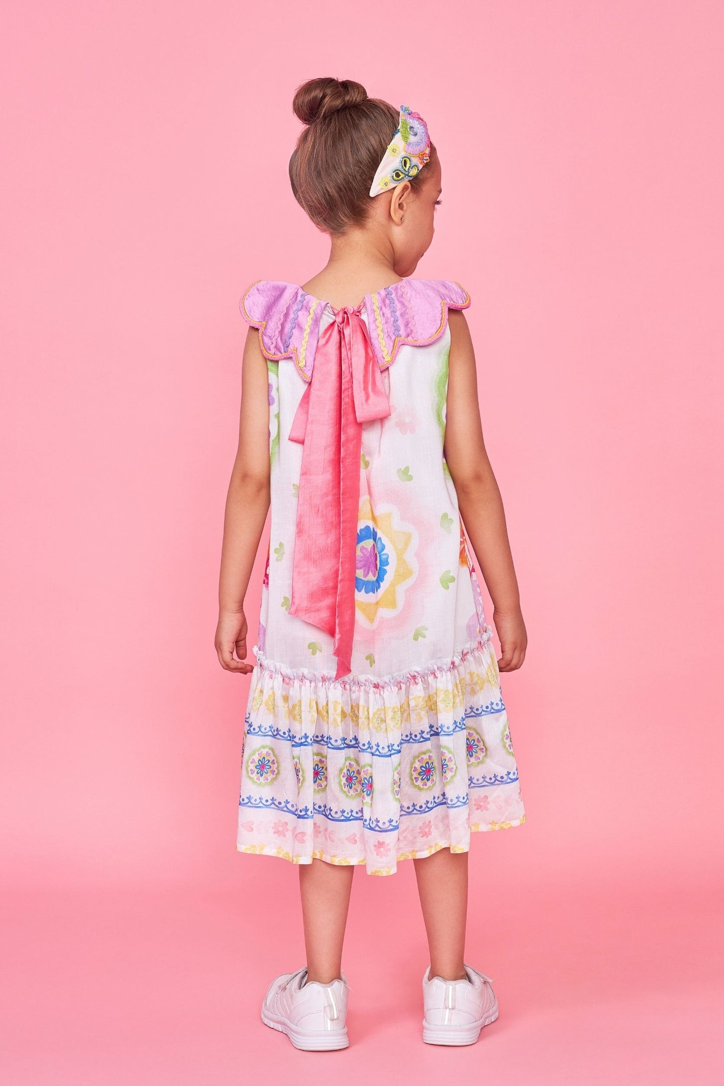 Mae Embellished Collar Kids Dress