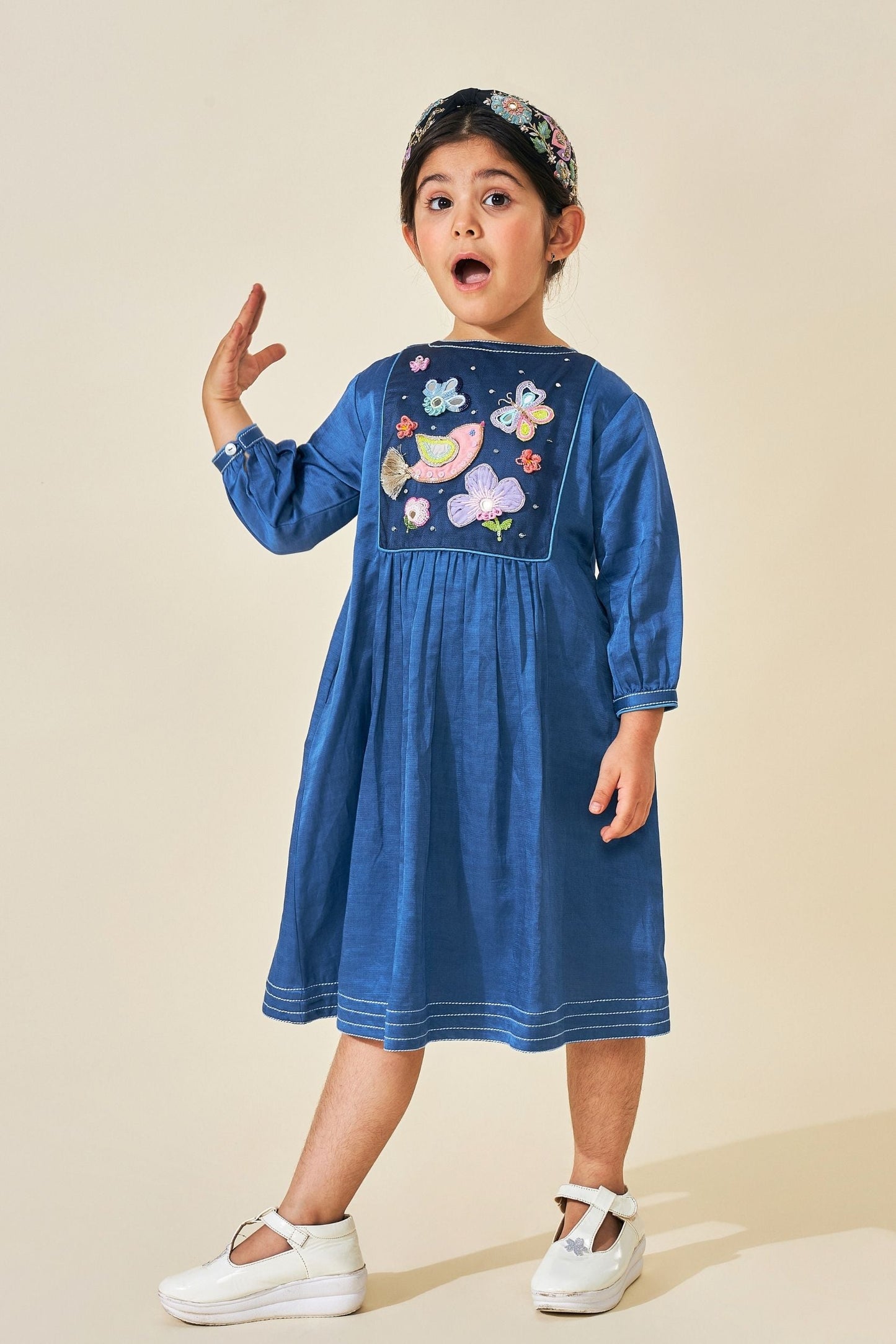 Luna Blue Girls Embellished Dress