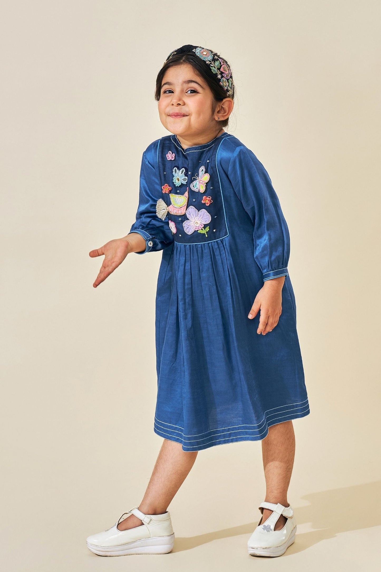 Luna Blue Girls Embellished Dress