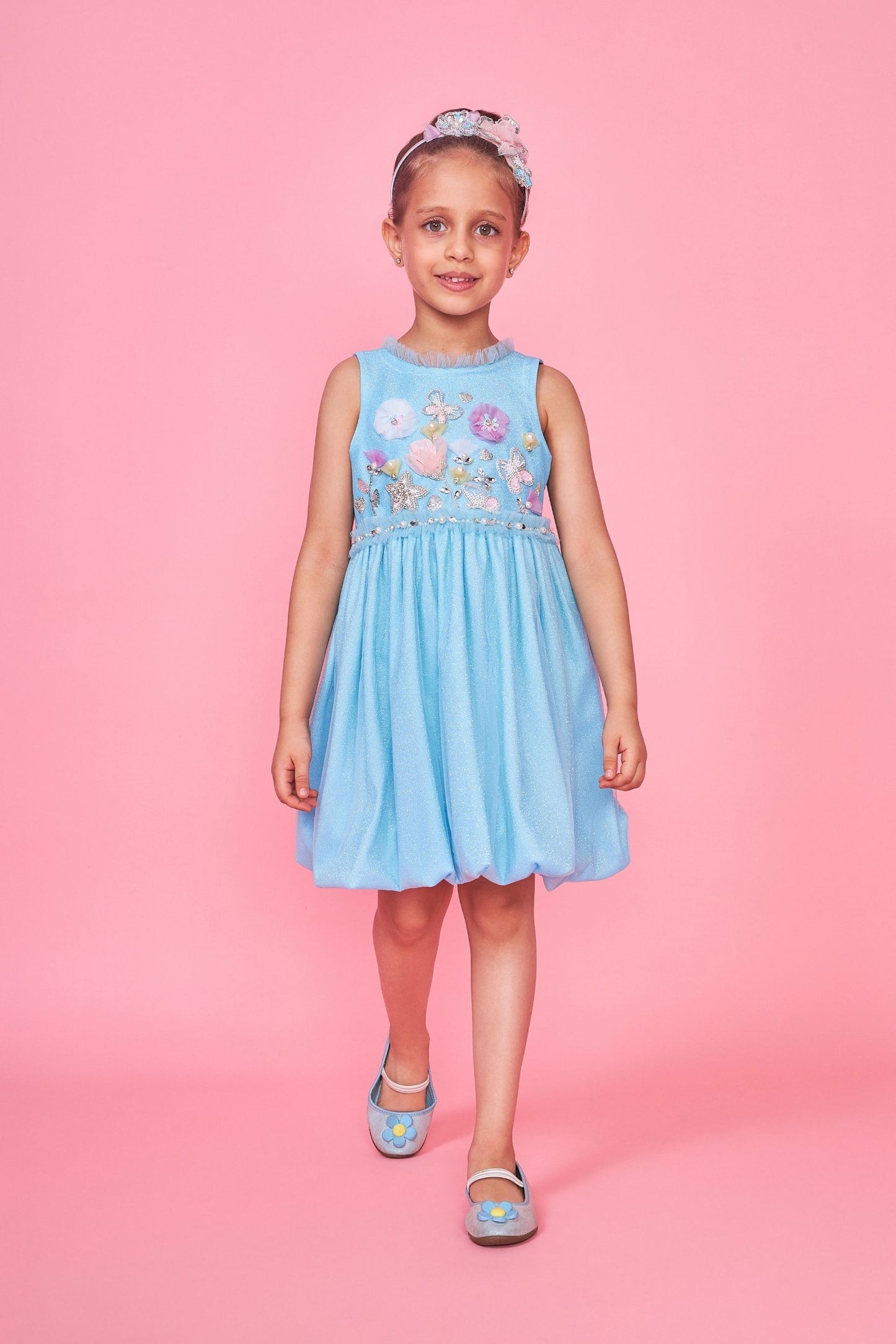 Elsie Embellished Kids Dress