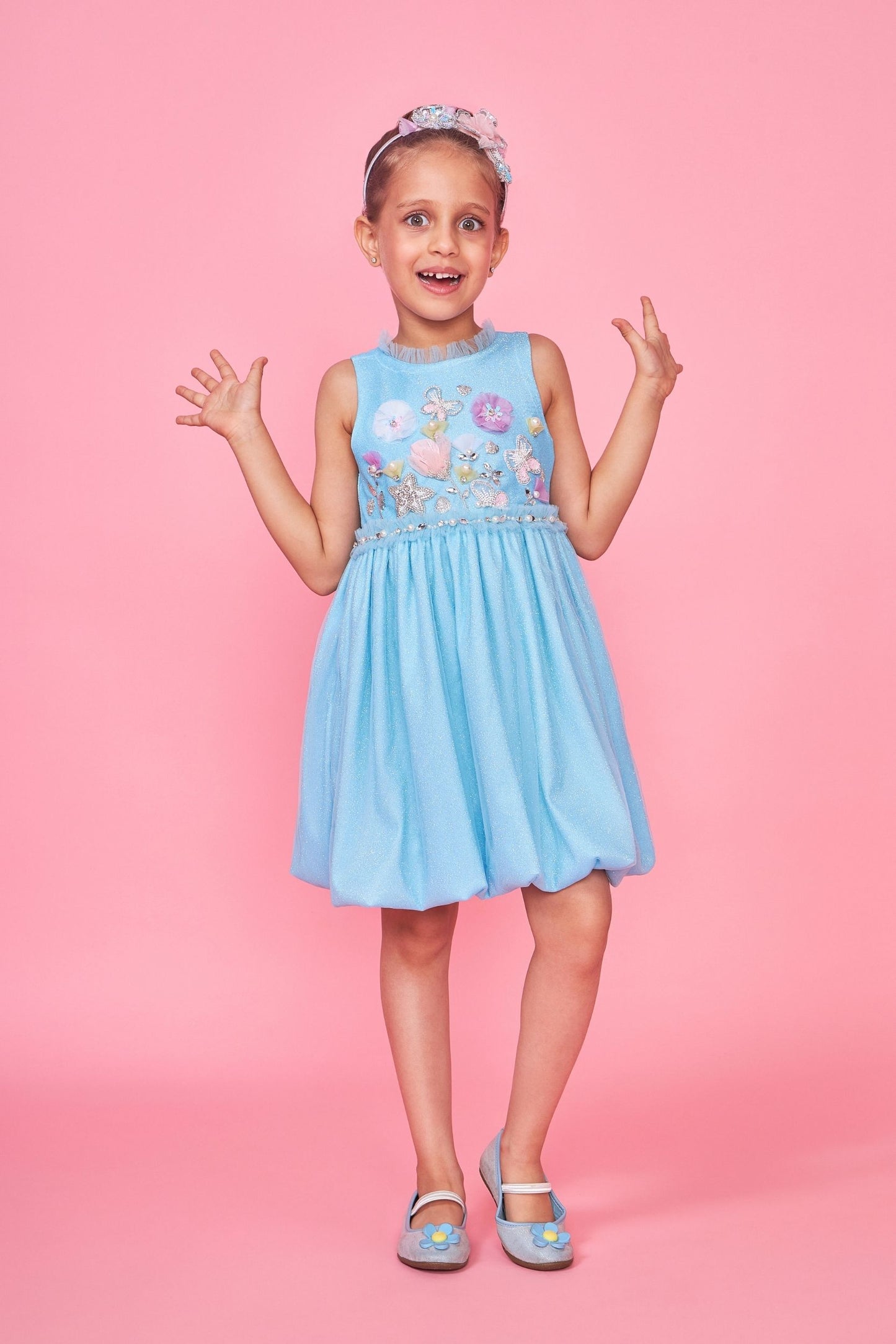 Elsie Embellished Kids Dress