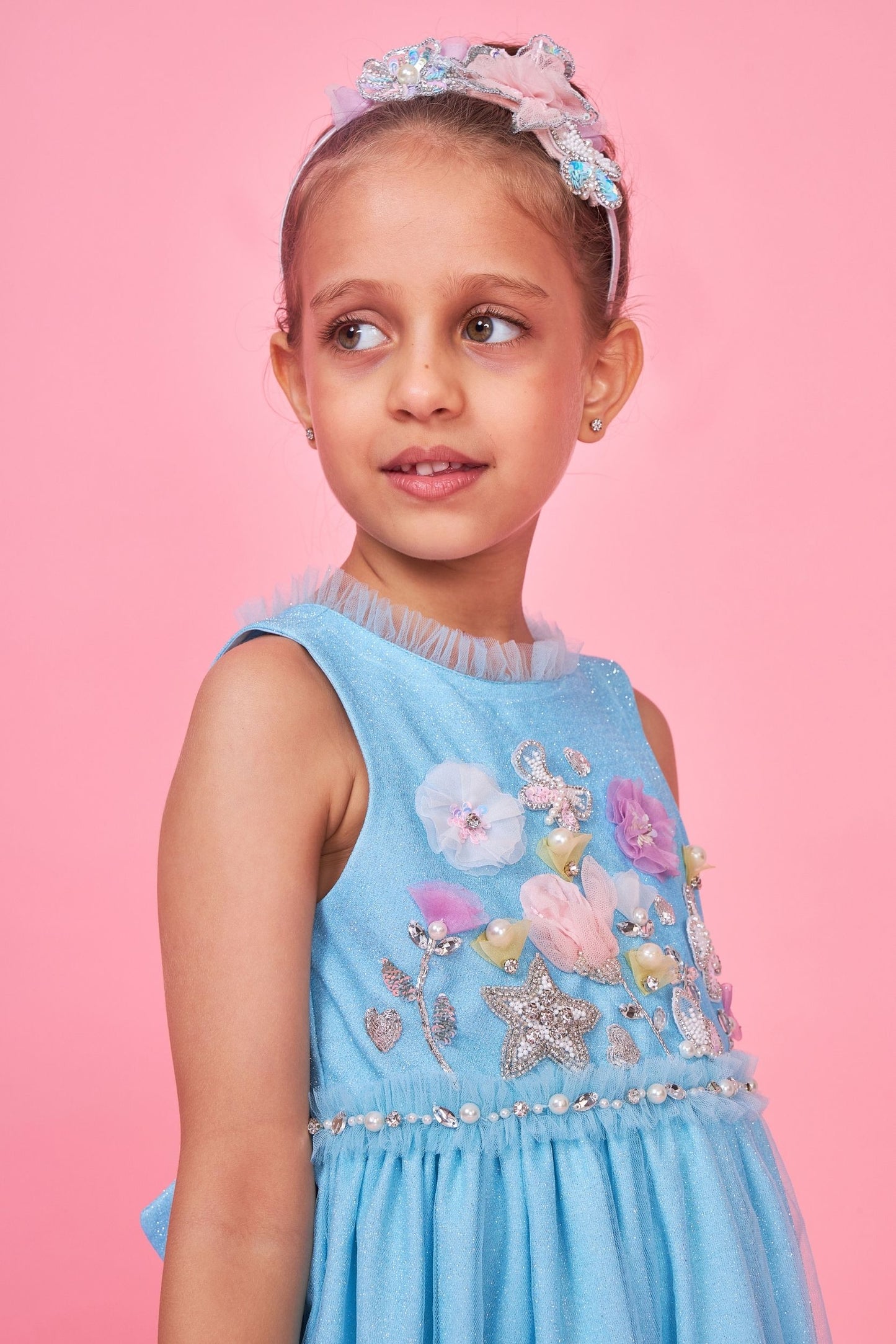 Elsie Embellished Kids Dress