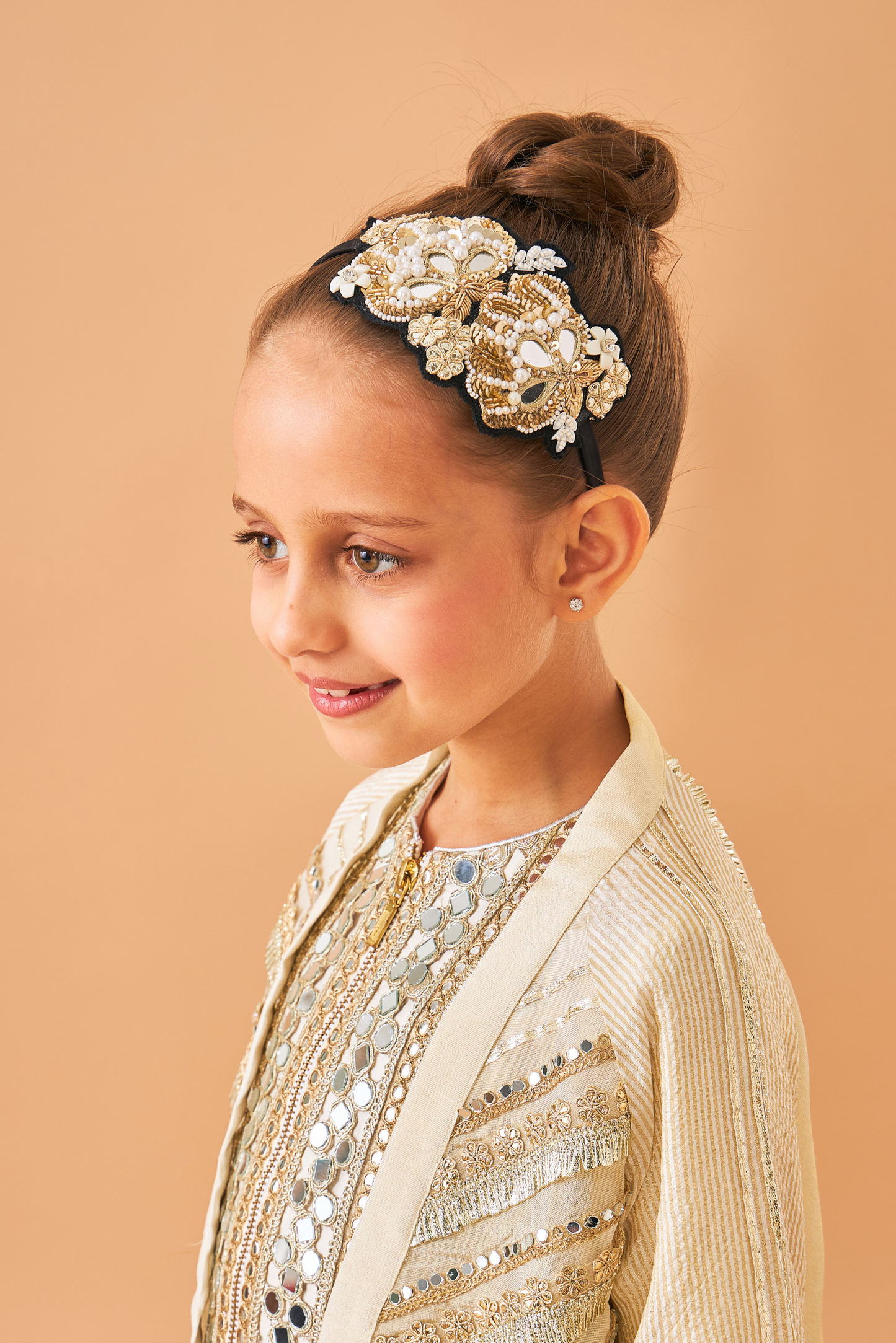 Tiffara Gold Girl Embellished Headband