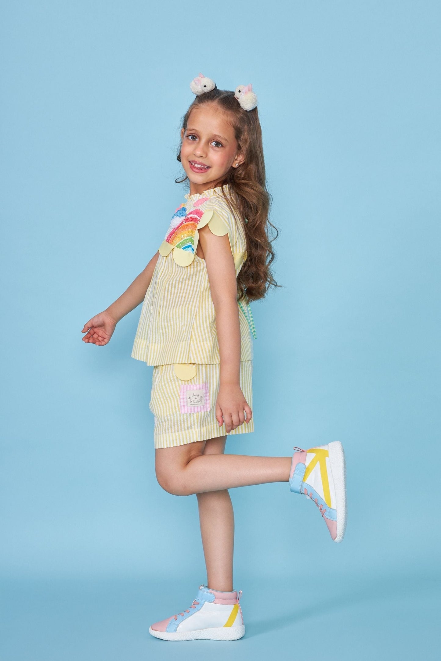 Sunny Stripe Kids Embellished Coord Set