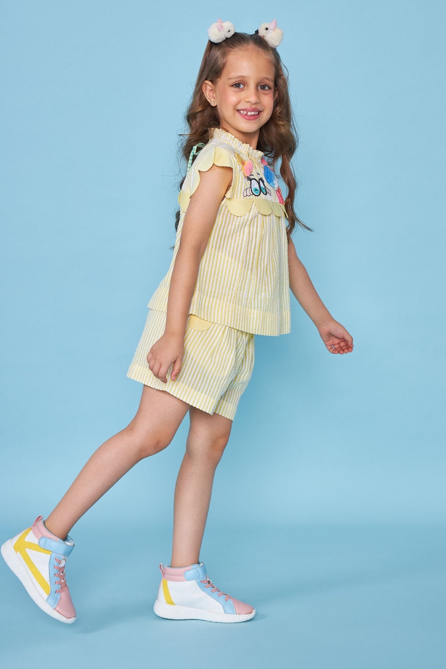 Sunny Stripe Kids Embellished Coord Set