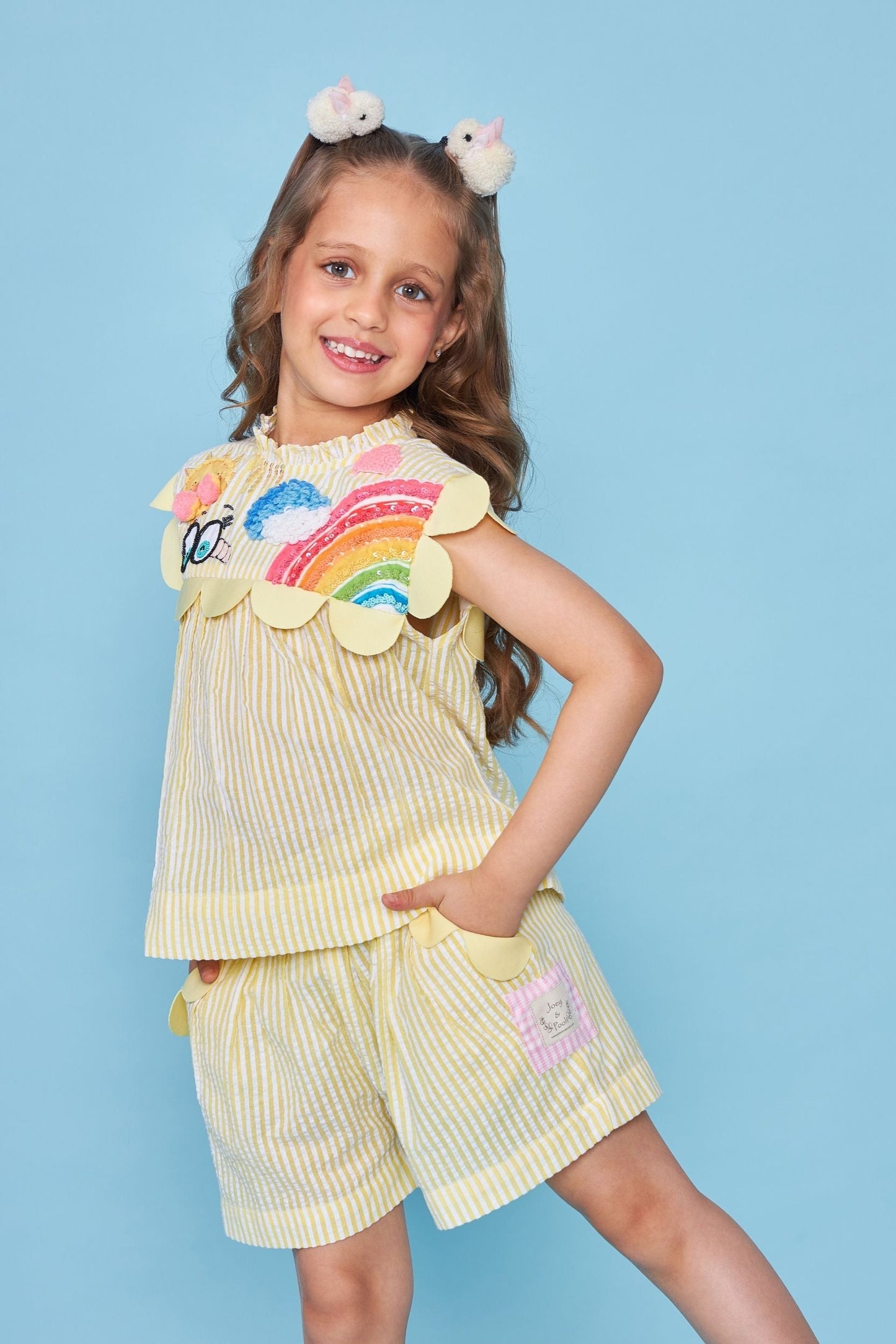 Sunny Stripe Kids Embellished Coord Set