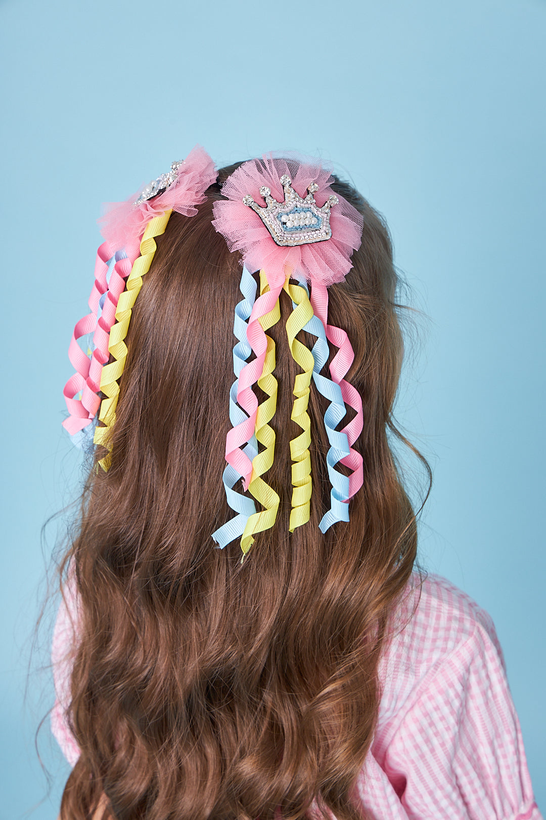 Crown Ringlets Embellished Clips