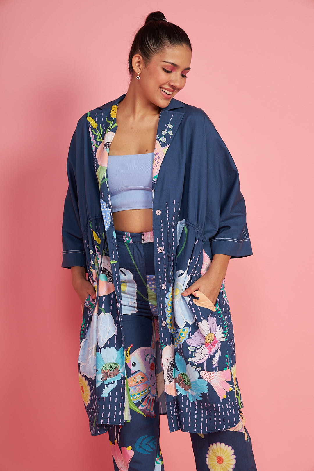 Tweet Blue Shacket Co-ord (2 piece set)
