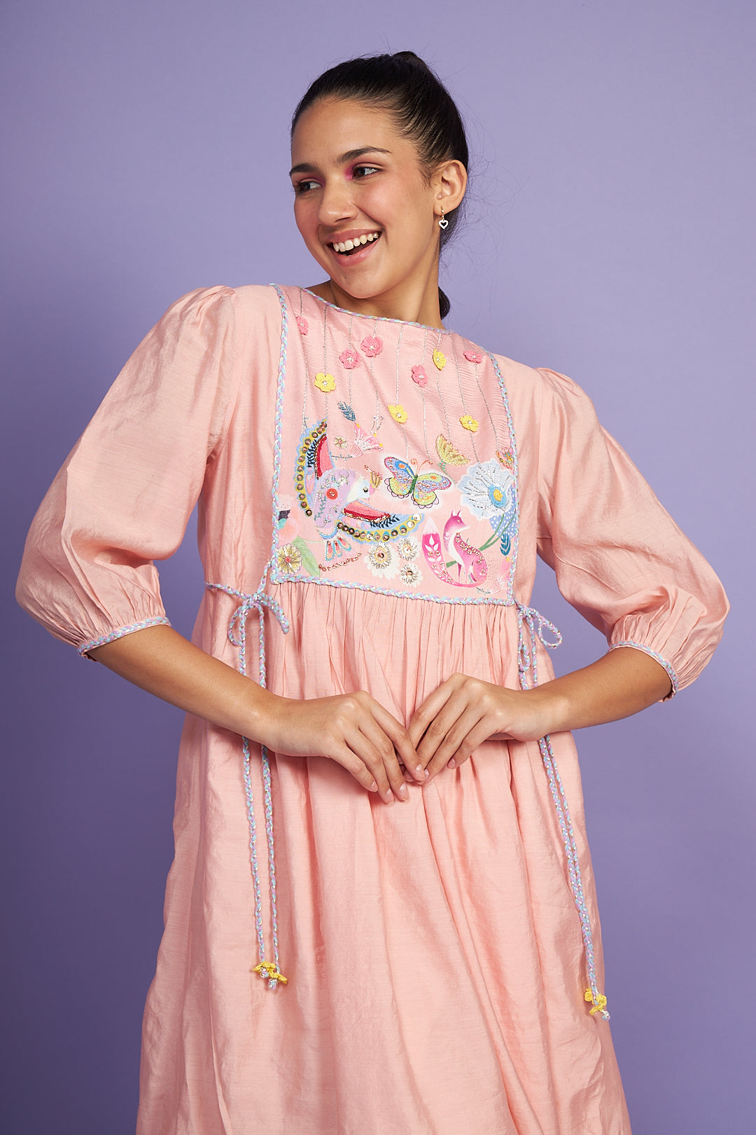 Sparrow Pink Women LONG Dress
