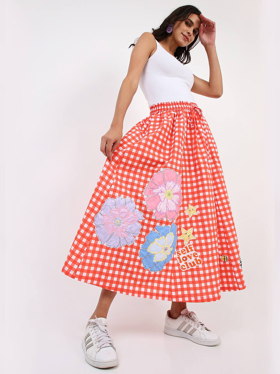 The Bobo Embroidered Printed Skirt