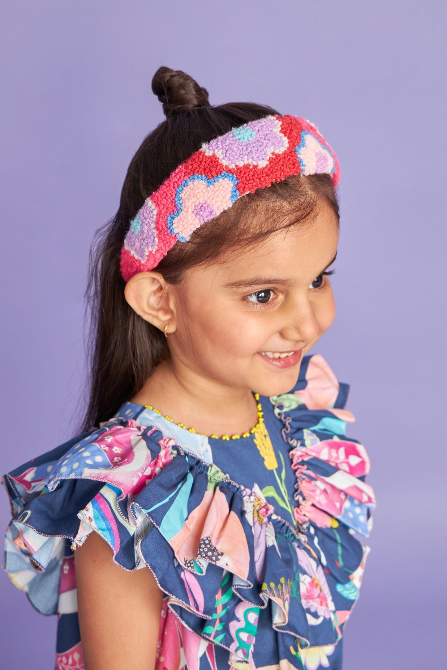 Tweet Blue Kids Cotton Ruffle Dress - Joey & Pooh