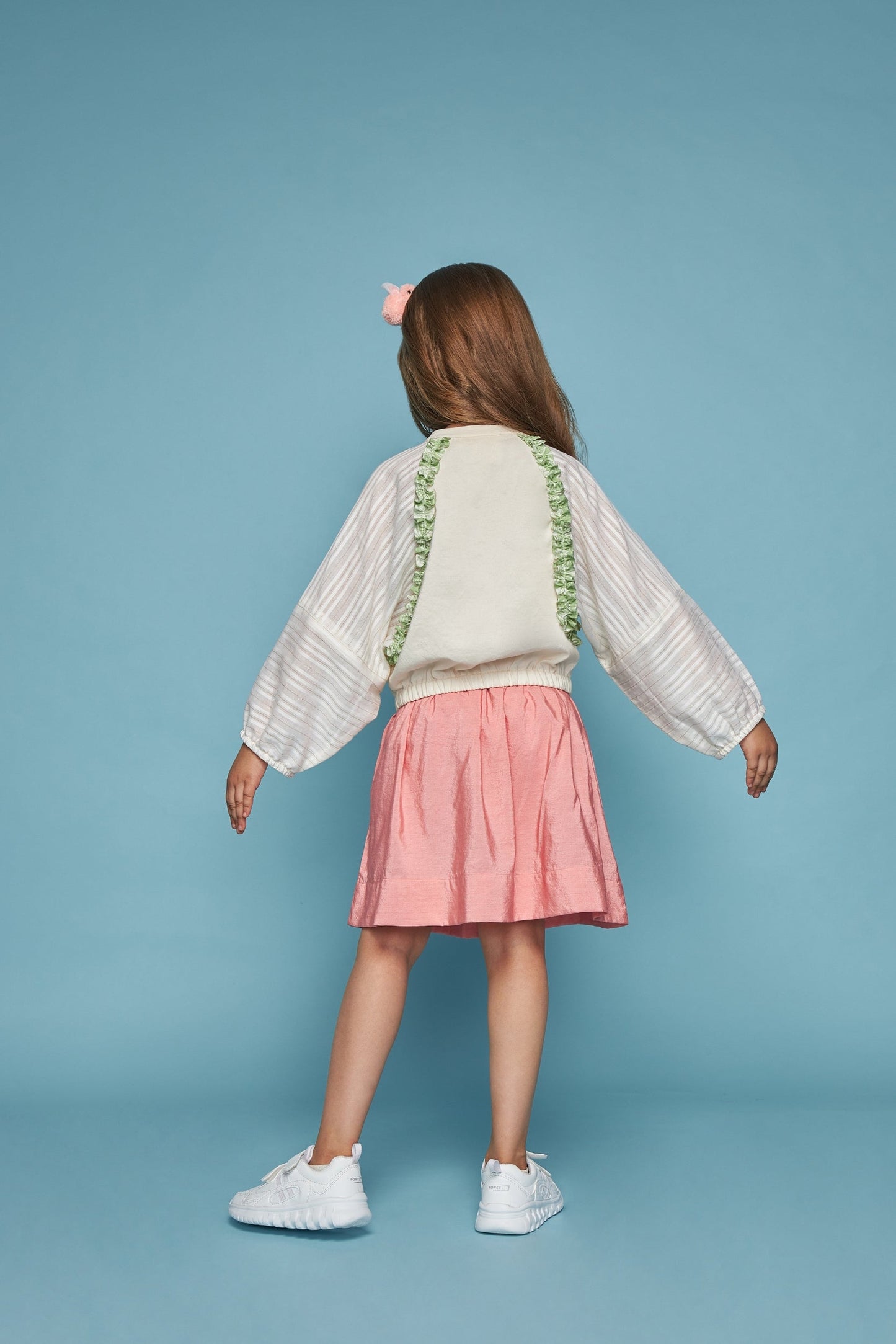 Cuckoo Embroidered Kids Jacket Skirt Coord Bloom