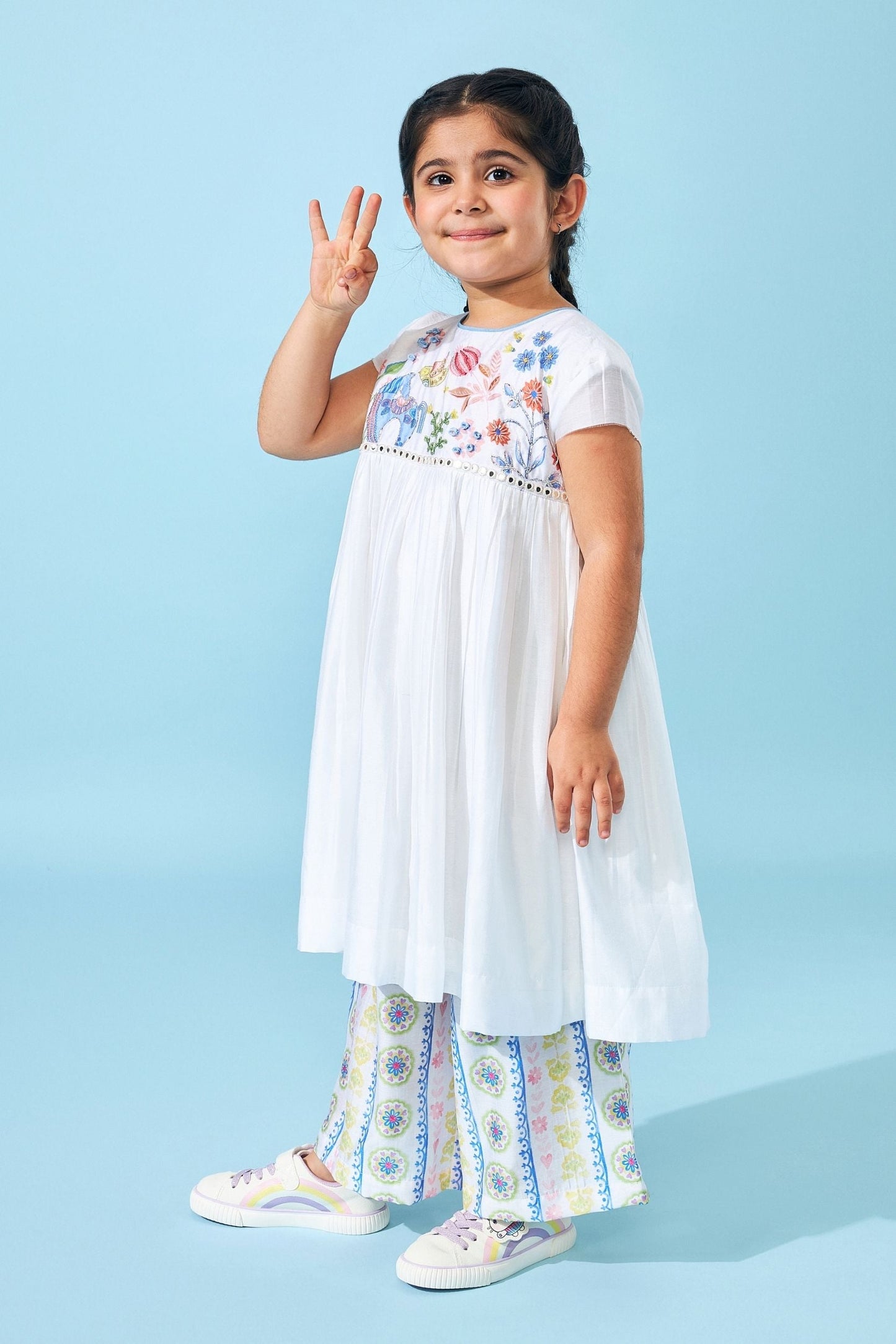 Ella Mae Embellished Girls Coord ( Set Of 2 pcs)