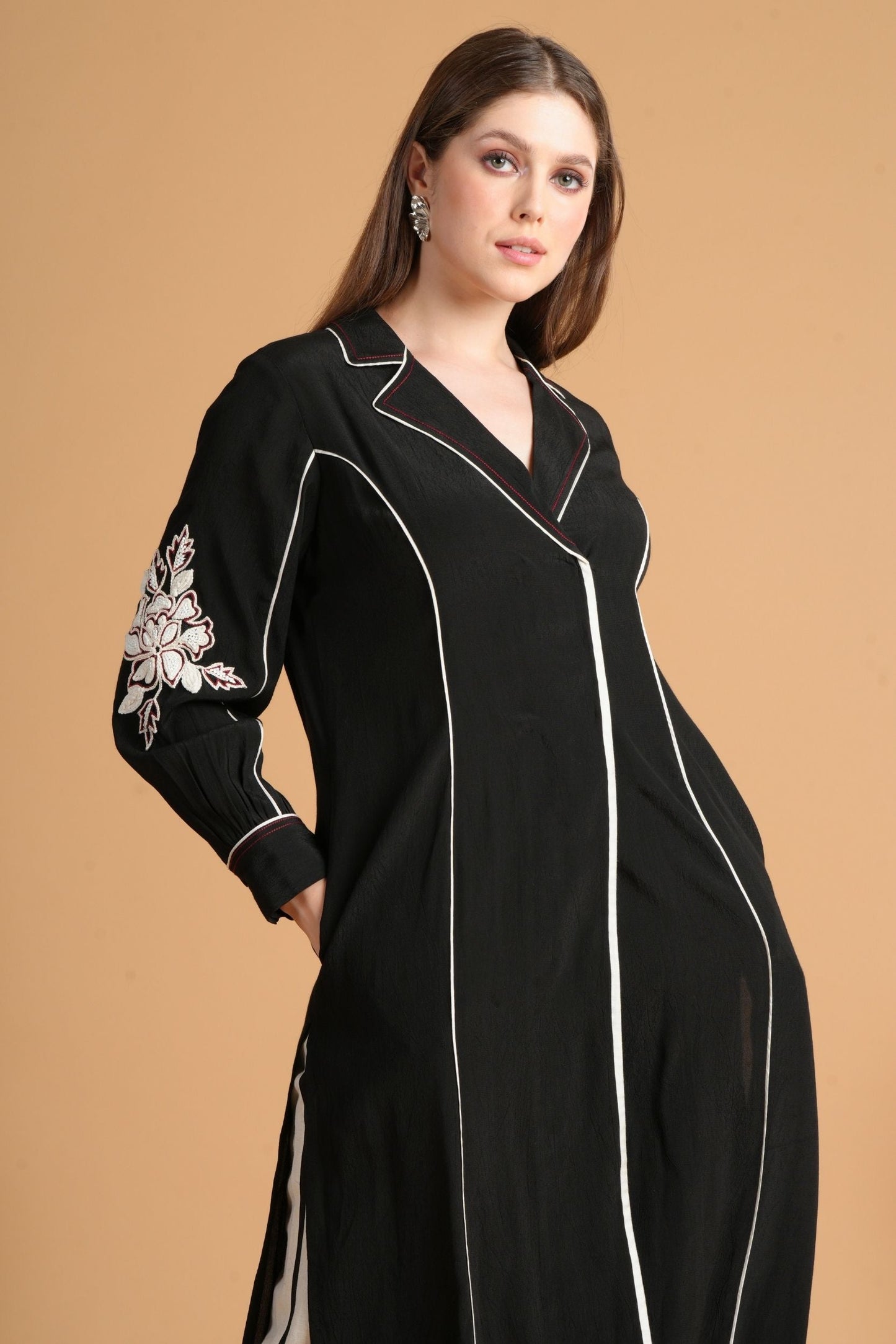 Soraya Black Embroidered Ladies Coord (Set Of 2 Pcs)