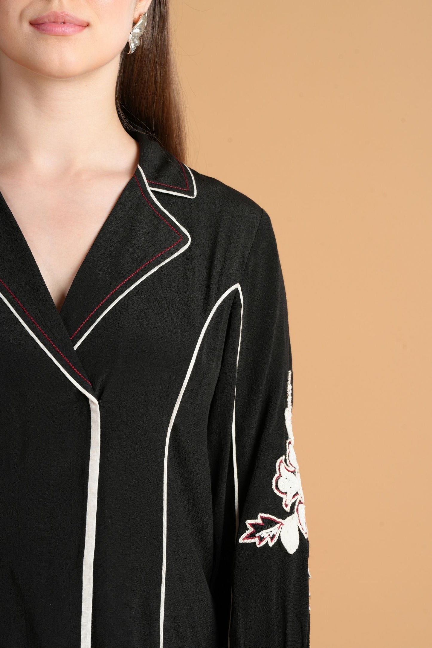 Soraya Black Embroidered Ladies Coord (Set Of 2 Pcs)