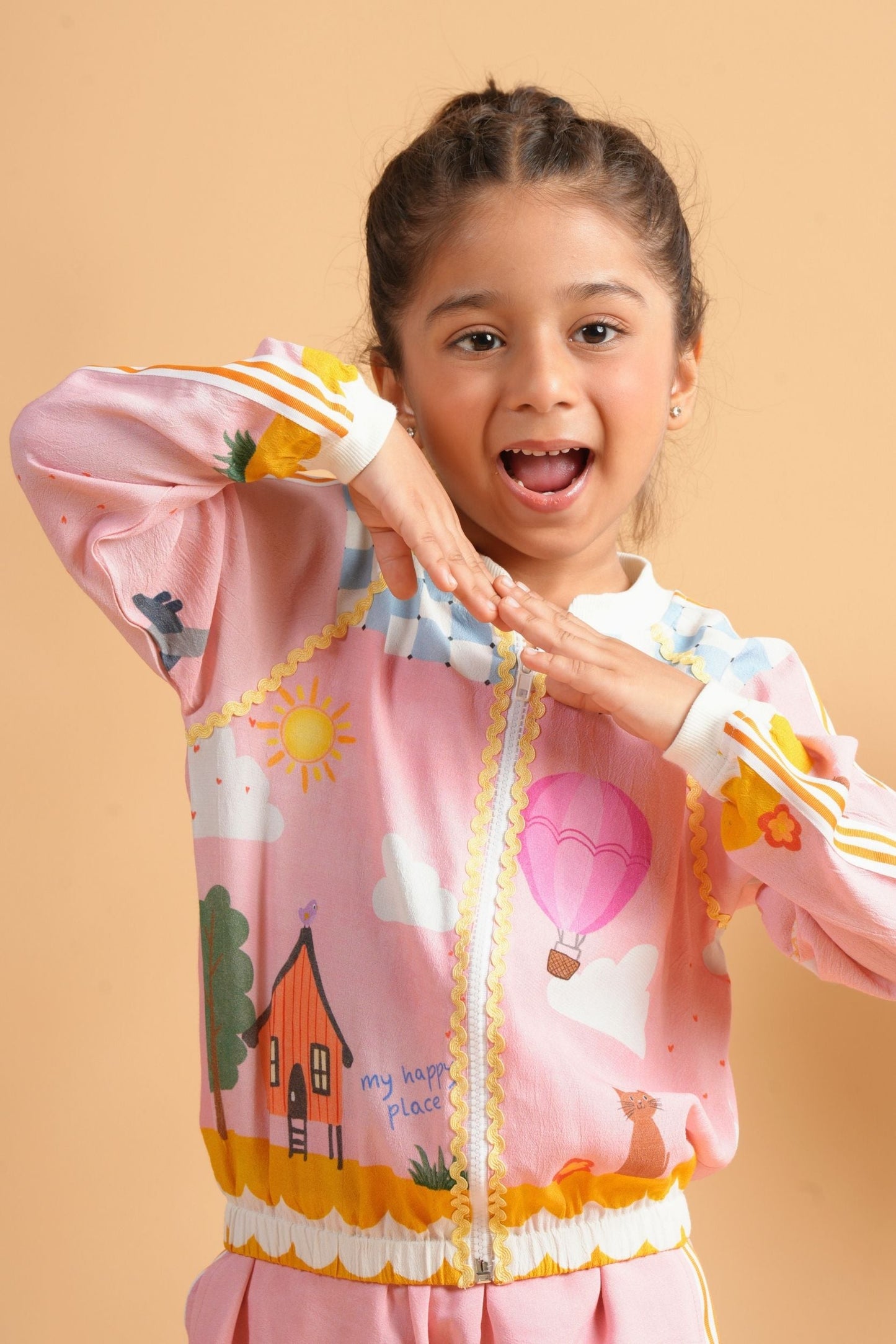 My Happy Place Girls Joggers Suit